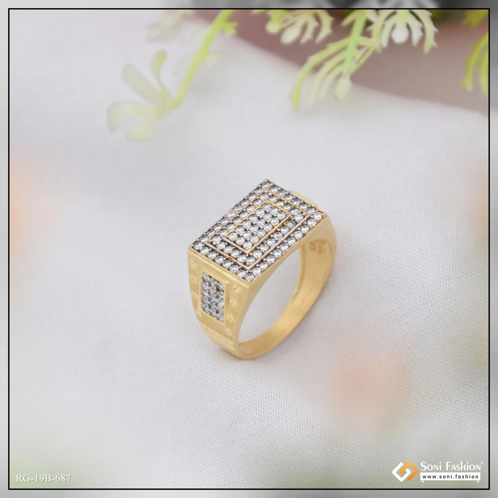 1 Gram Gold Plated Popular Design Ring for Men - Style B687 - Image 3