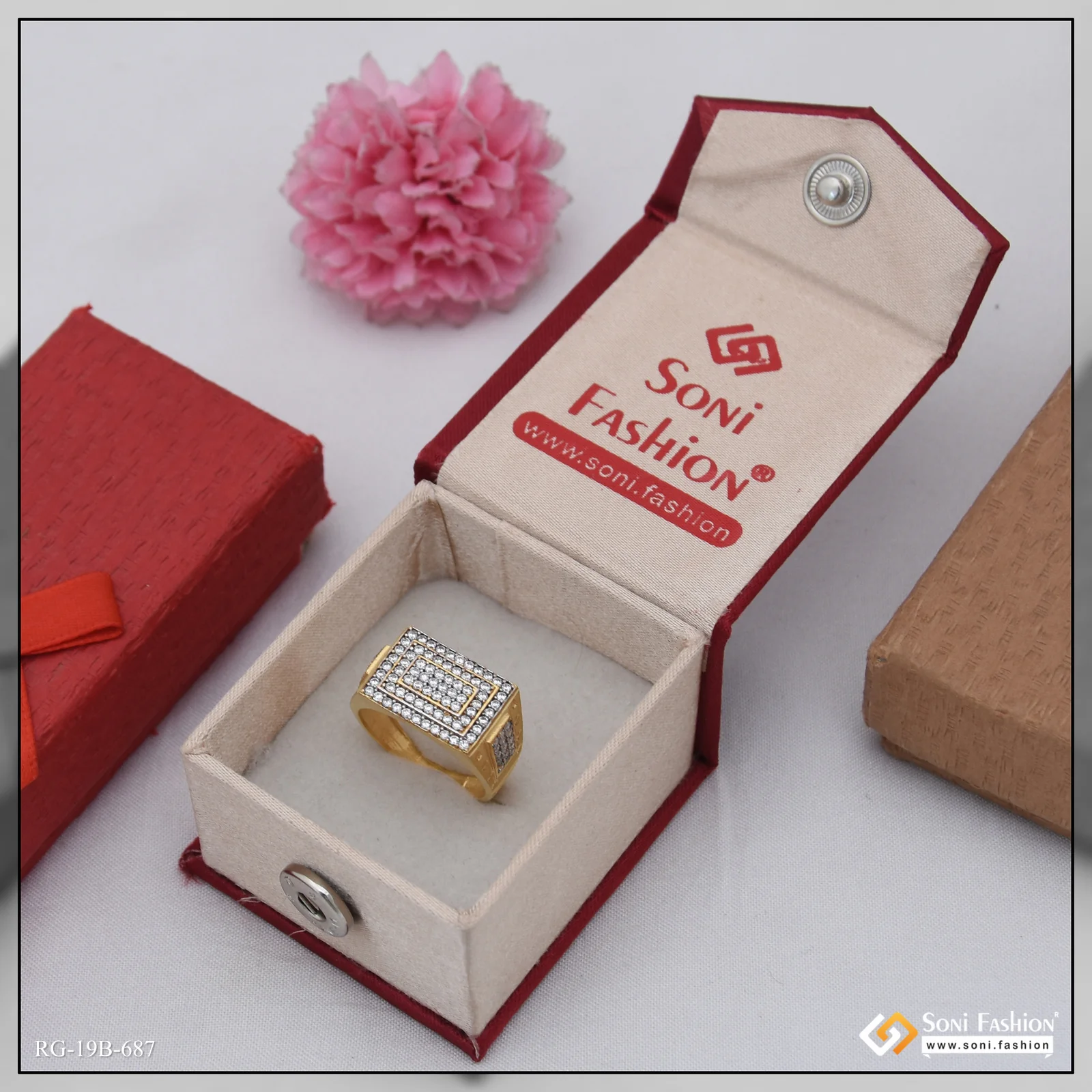 1 Gram Gold Plated Popular Design Ring for Men - Style B687 - Image 4
