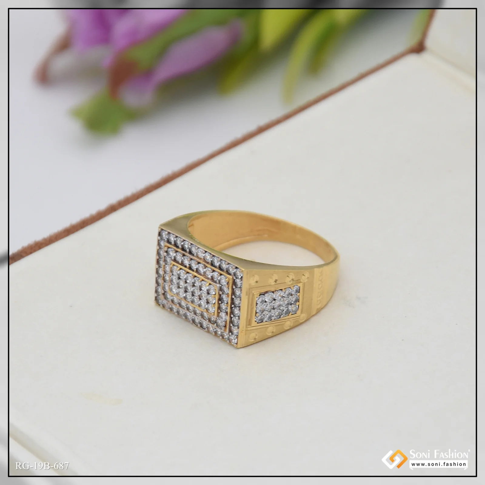 1 Gram Gold Plated Popular Design Ring for Men - Style B687 - Image 5