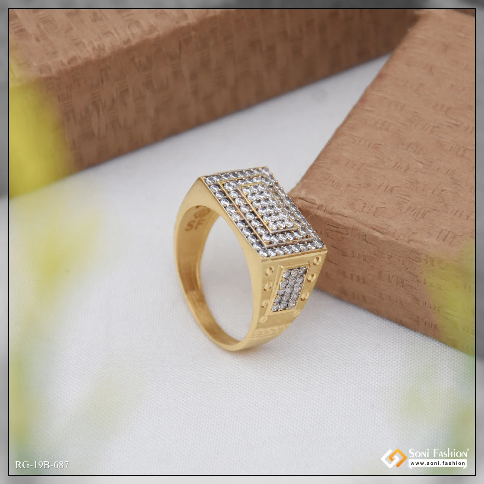 1 Gram Gold Plated Popular Design Ring for Men - Style B687 - Image 6