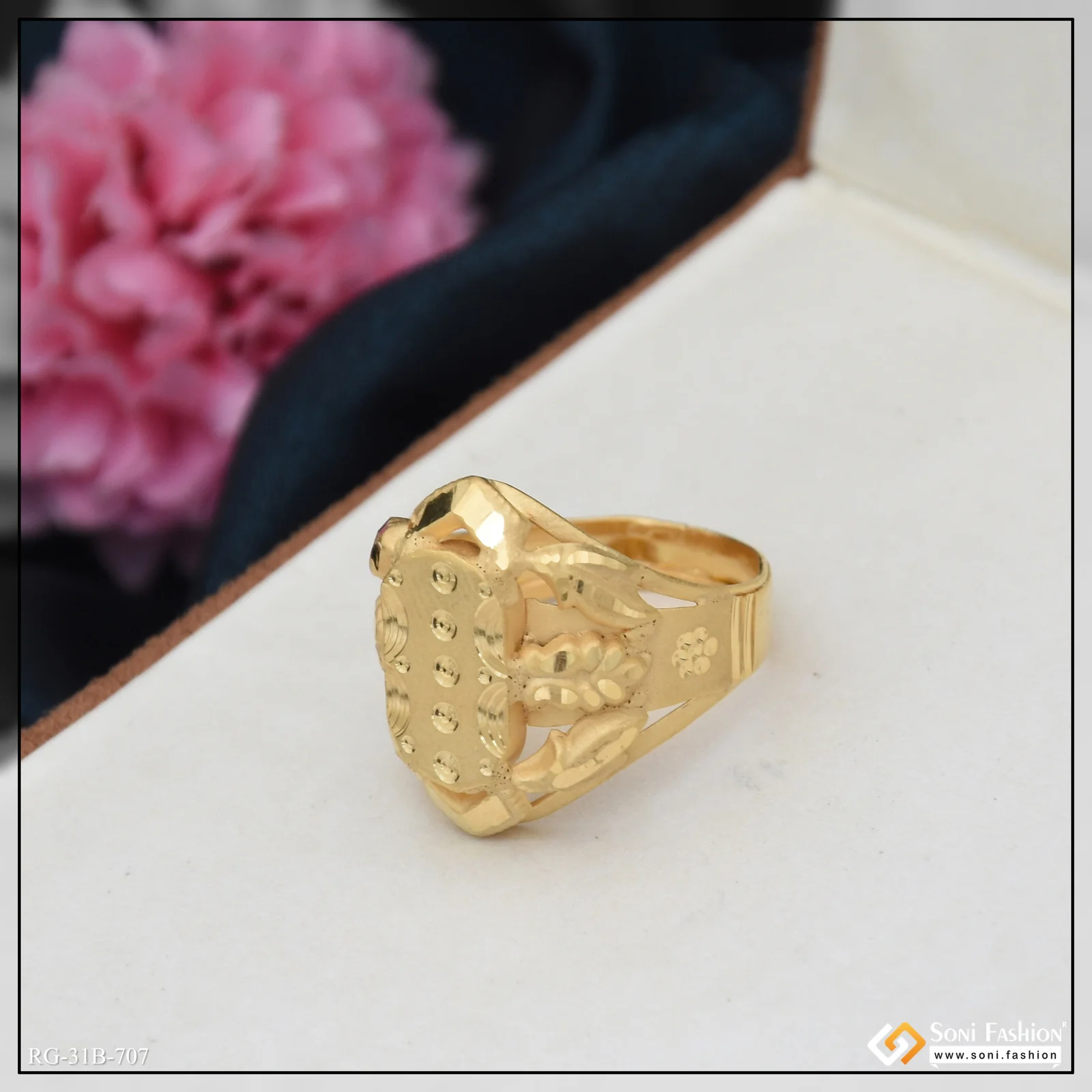 1 Gram Gold Plated Popular Design Ring for Men - Style B707 - Image 5