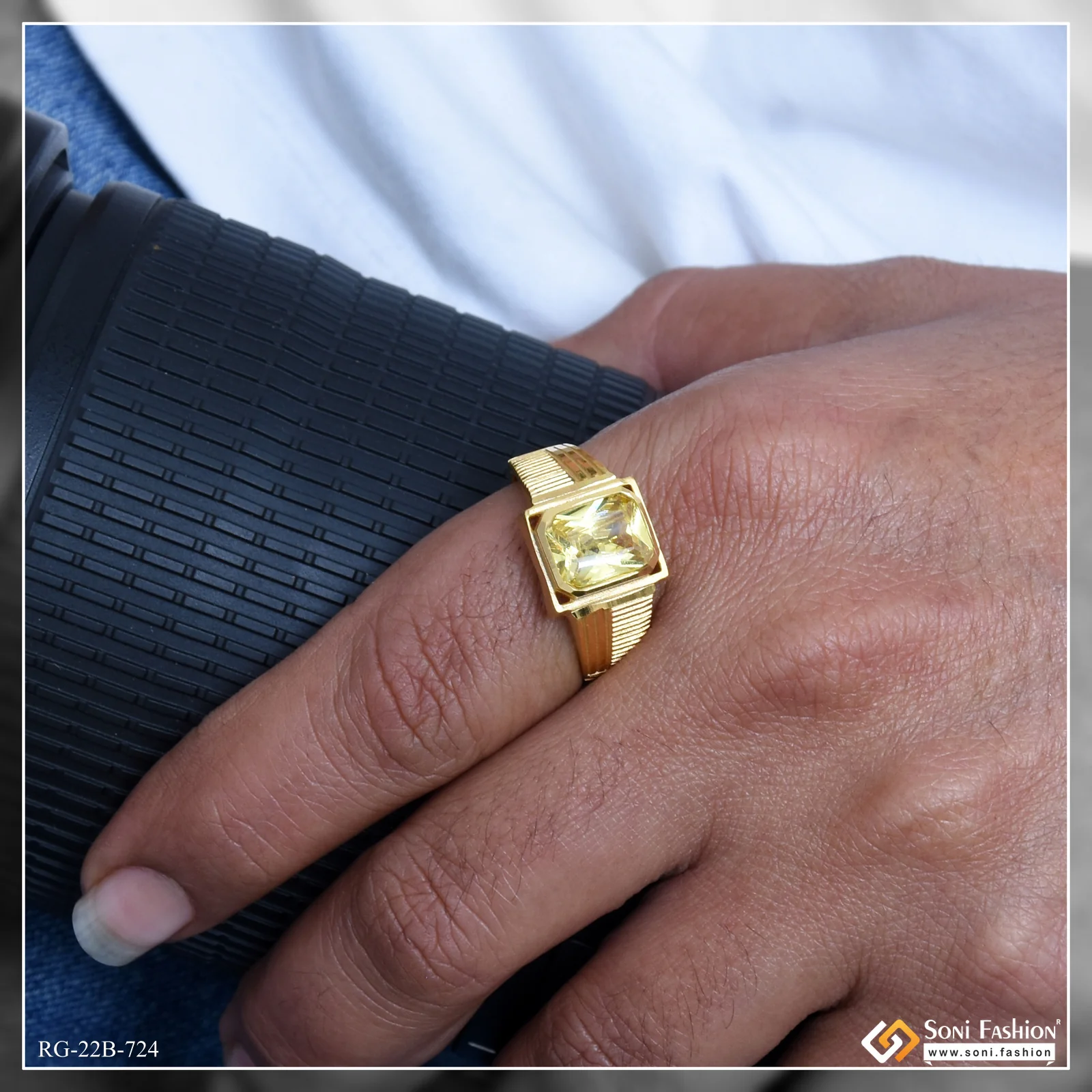 1 Gram Gold Plated Popular Design Ring for Men - Style B724