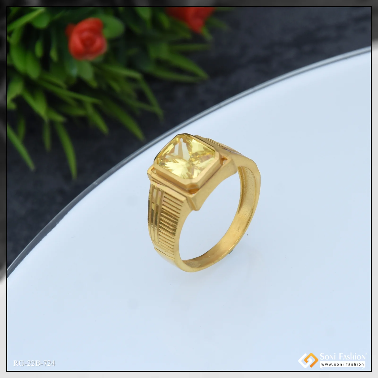 1 Gram Gold Plated Popular Design Ring for Men - Style B724 - Image 5