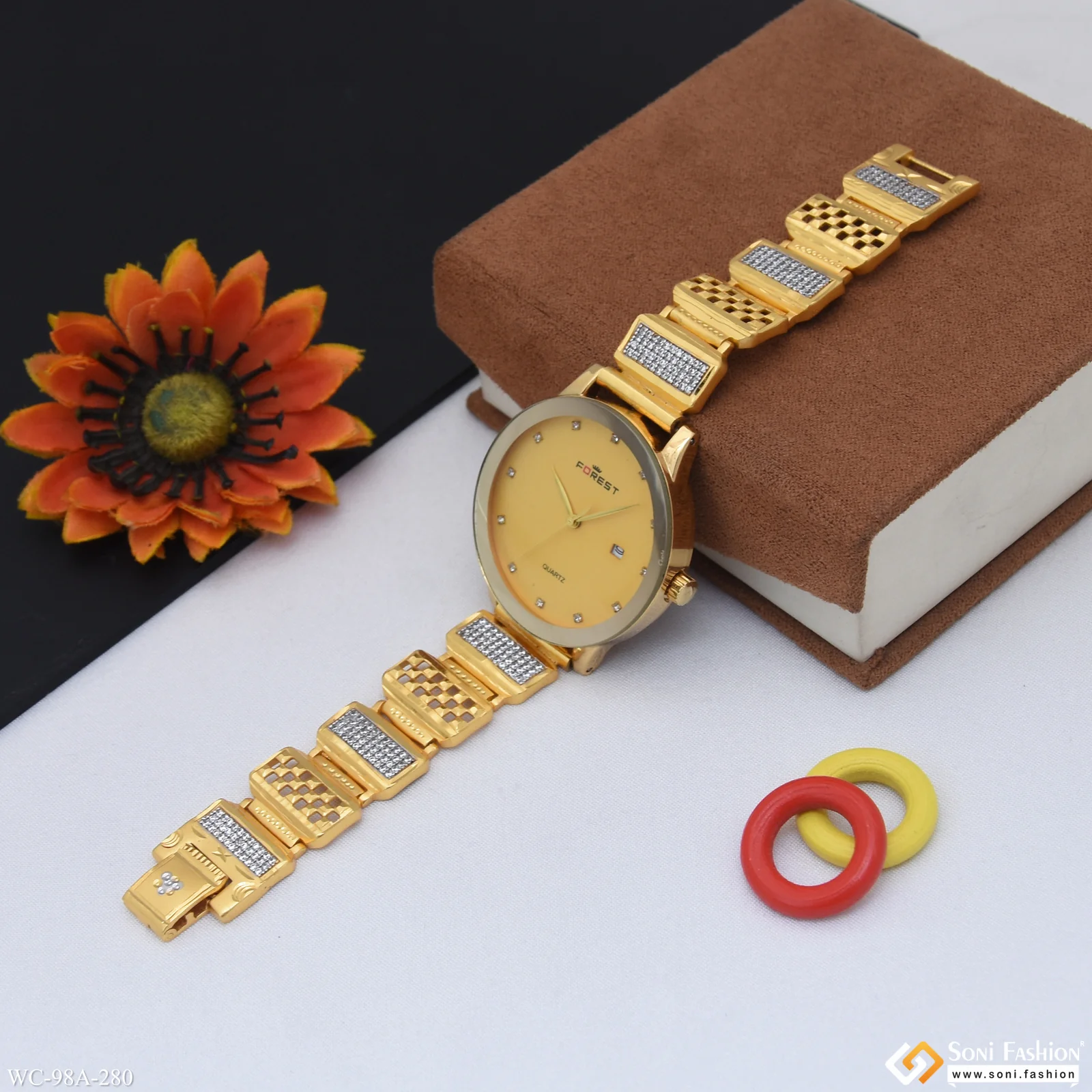 1 Gram Gold Plated Popular Design Watch for Men - Style A280 - Image 3