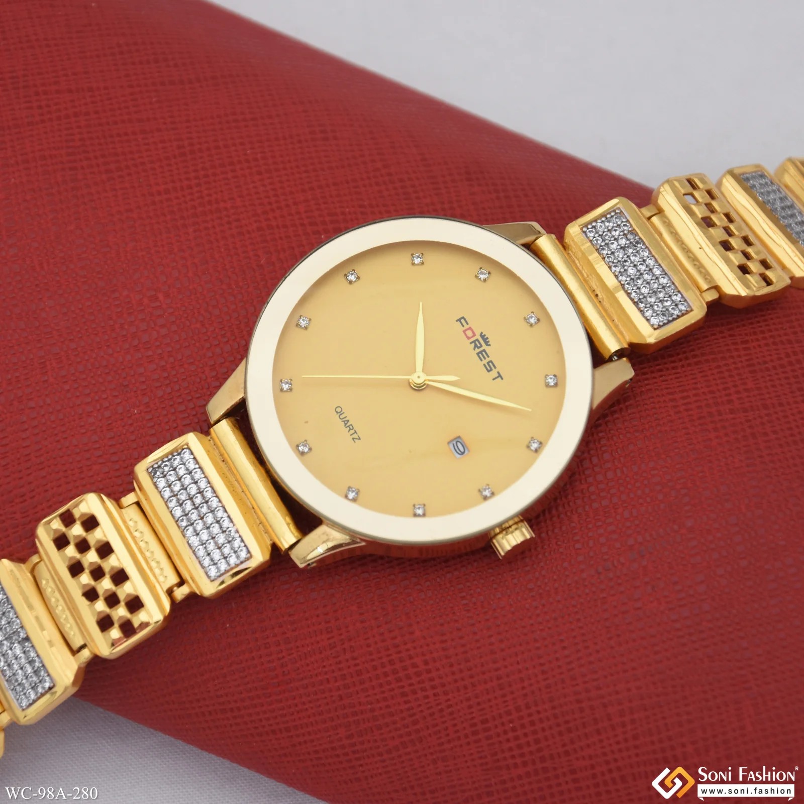 1 Gram Gold Plated Popular Design Watch for Men - Style A280 - Image 4