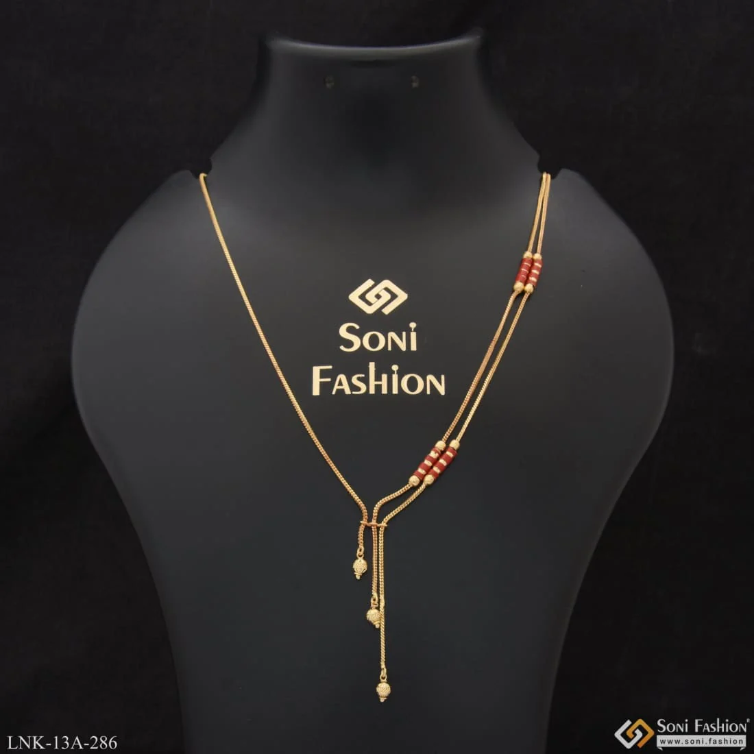 1 Gram Gold Plated Pretty Design Classic Design Necklace for Ladies - Style A286