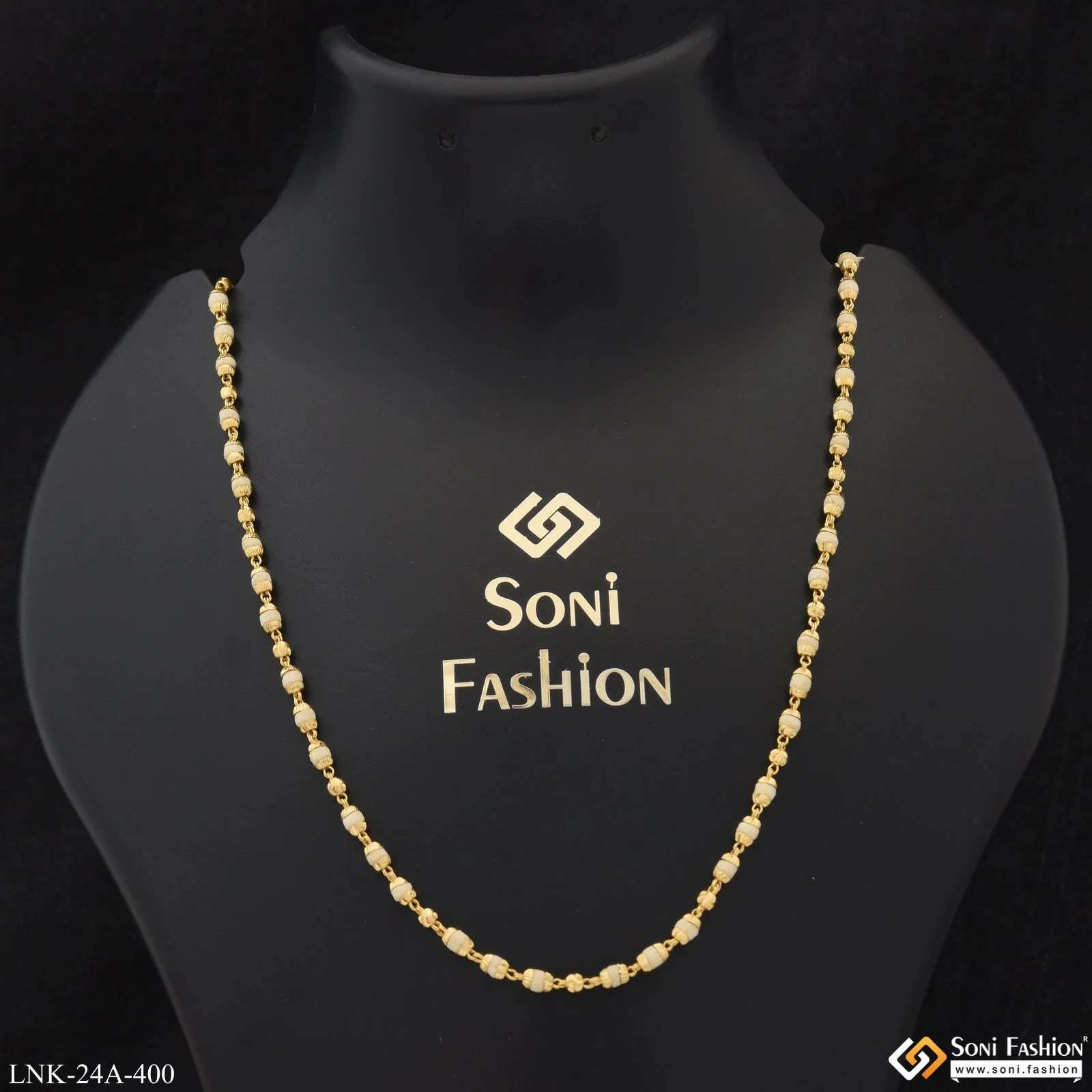 1 Gram Gold Plated Pretty Design Latest Design Tulsi Mala for Women - Style A400