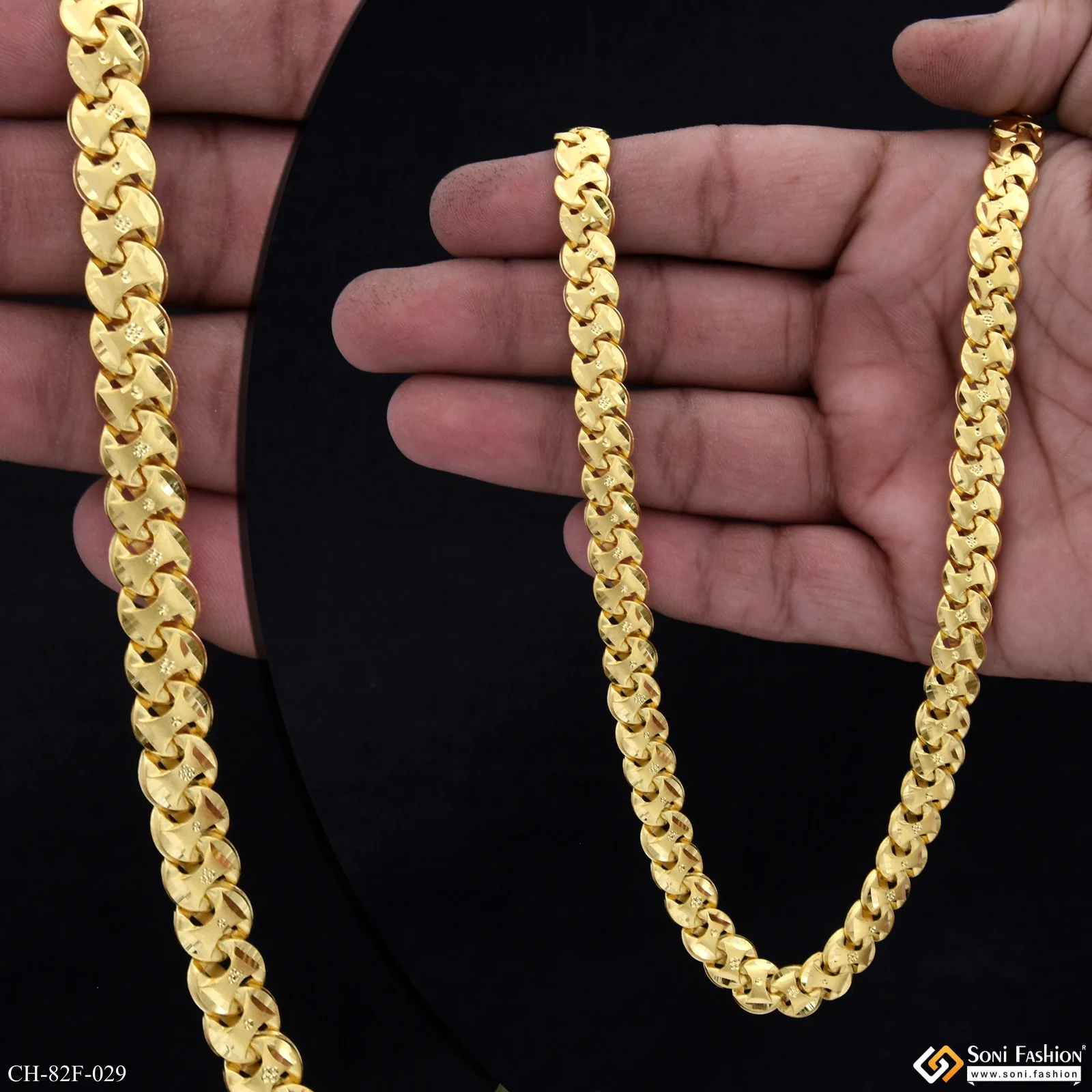1 Gram Gold Plated Prominent Design Pokal Chain for Men - Style E029 - Image 5