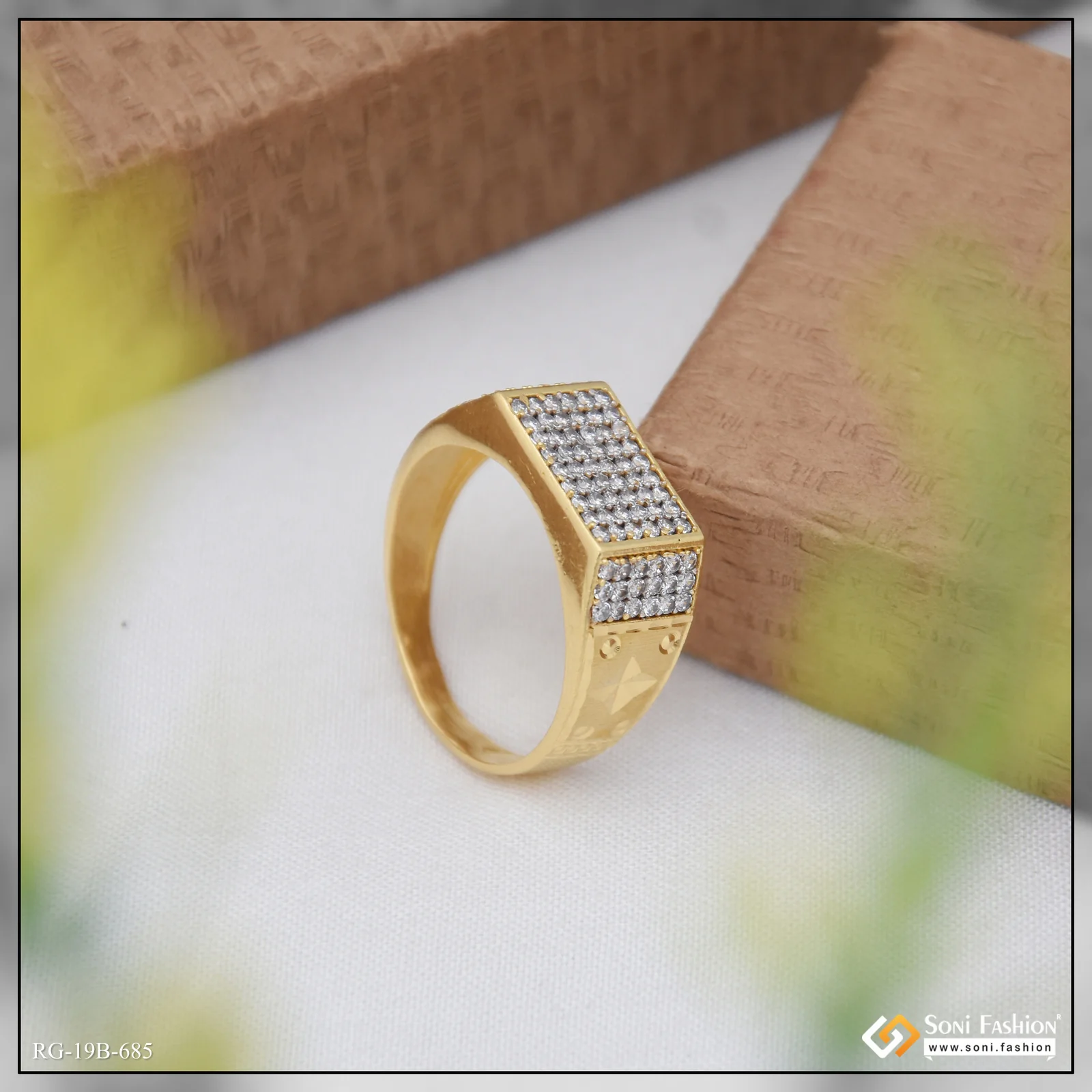 1 Gram Gold Plated Prominent Design Ring for Men - Style B685 - Image 4