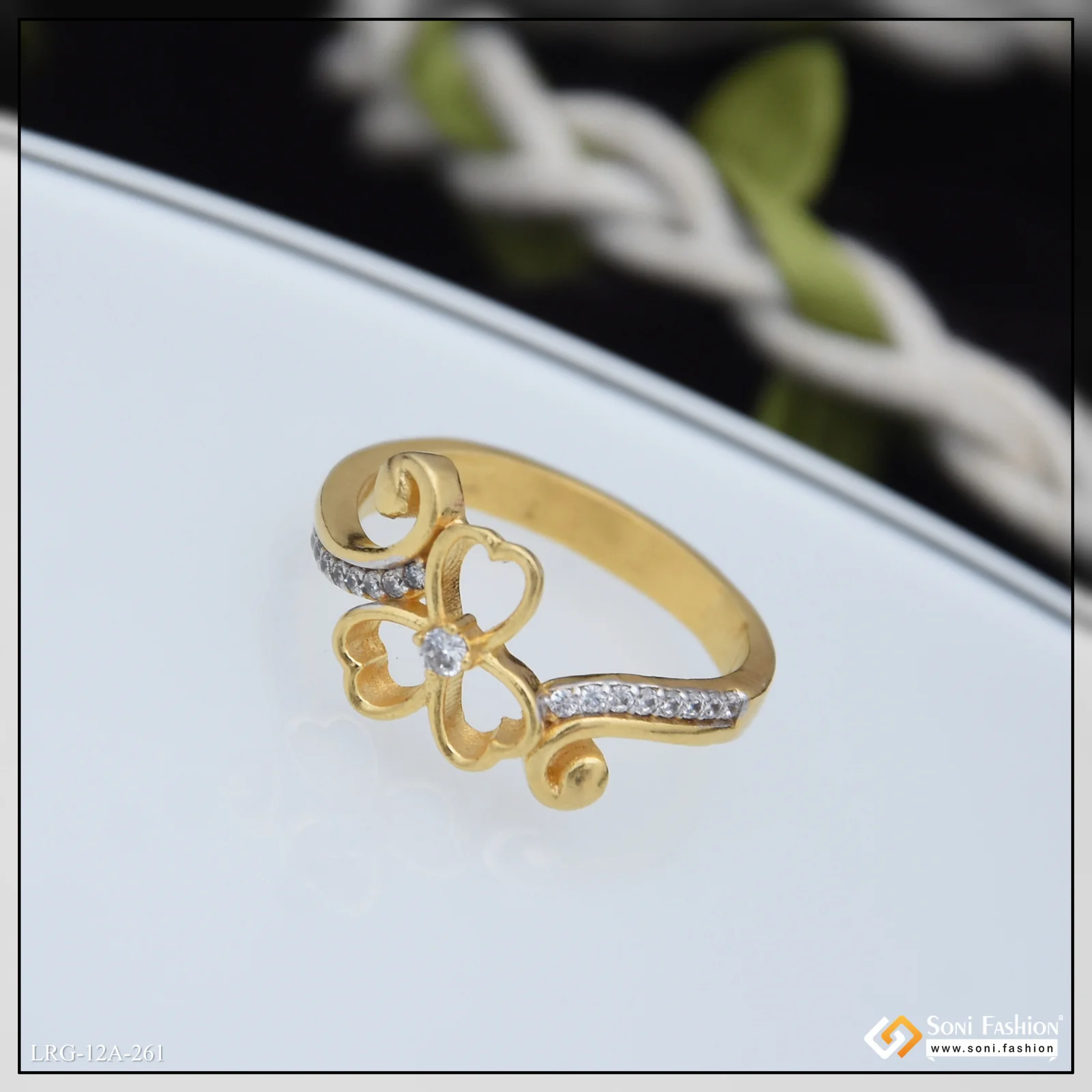 1 Gram Gold Plated Radiant Design Ring for Ladies - Style A261 - Image 5