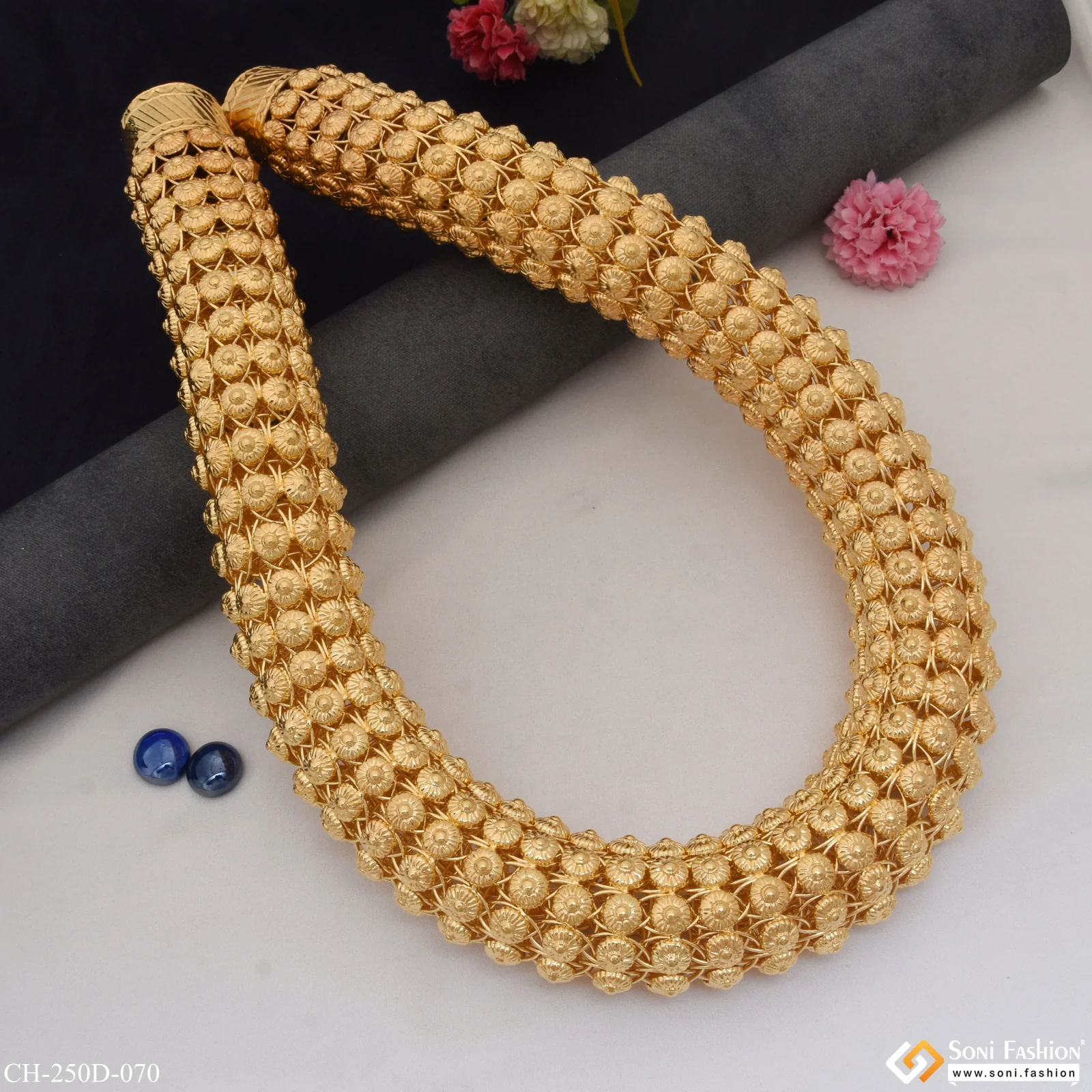 1 Gram Gold Plated Rajwadi Extraordinary Design Chain for Men - Style D070 - Image 2