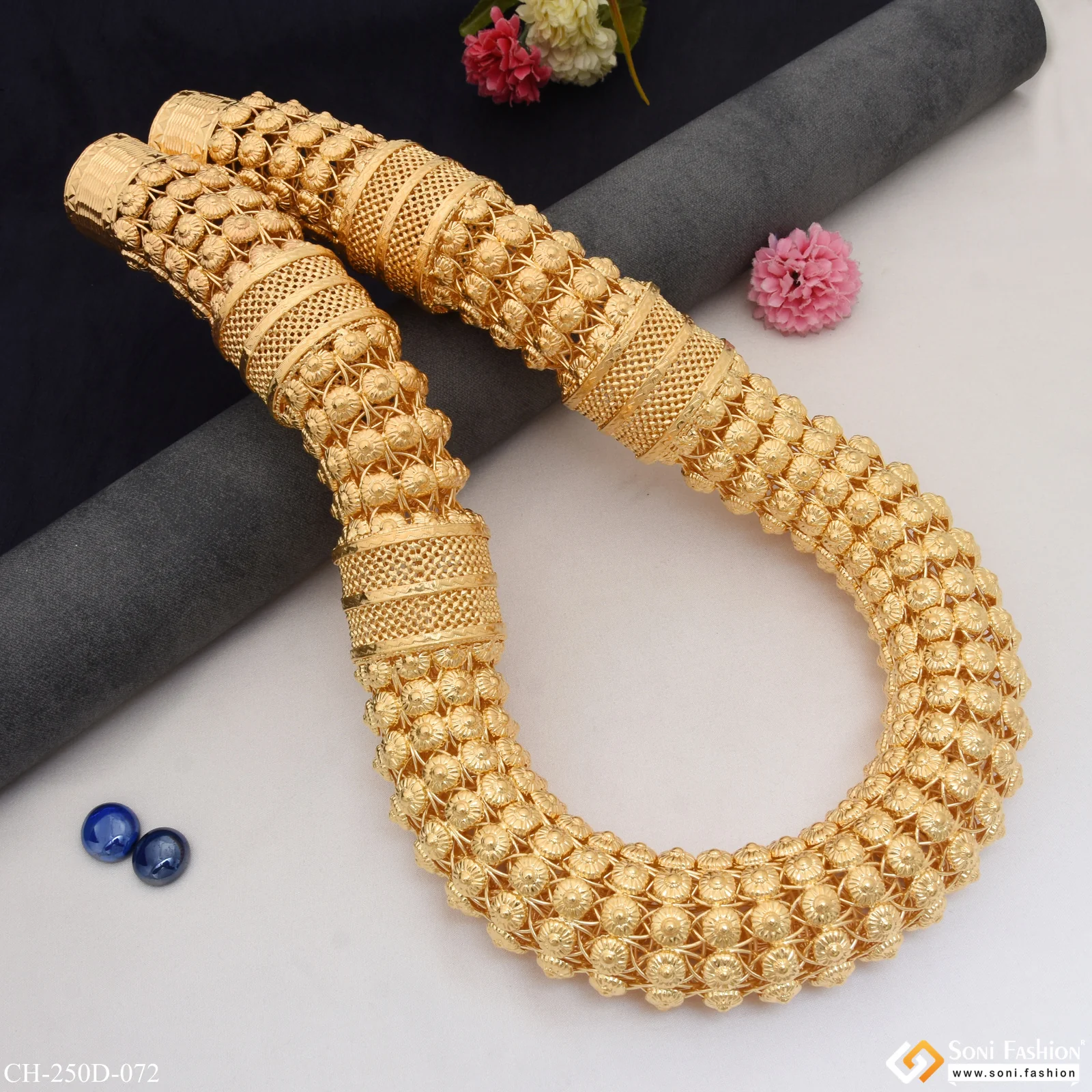 1 Gram Gold Plated Rajwadi Stylish Design Best Quality Chain for Men - Style D072 - Image 2