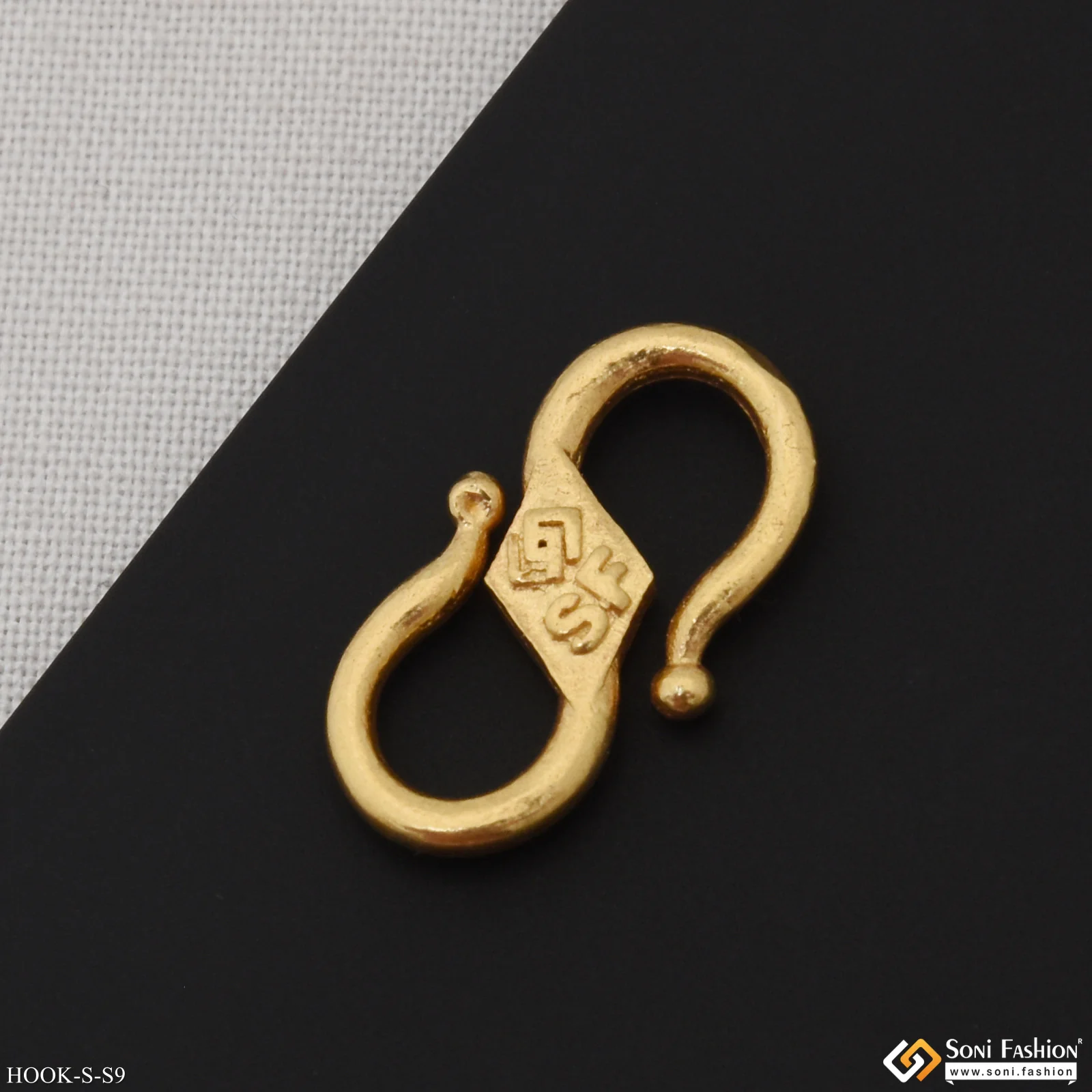 1 Gram Gold Plated S Hook For Chain - Medium Size - Design S9 - Image 6