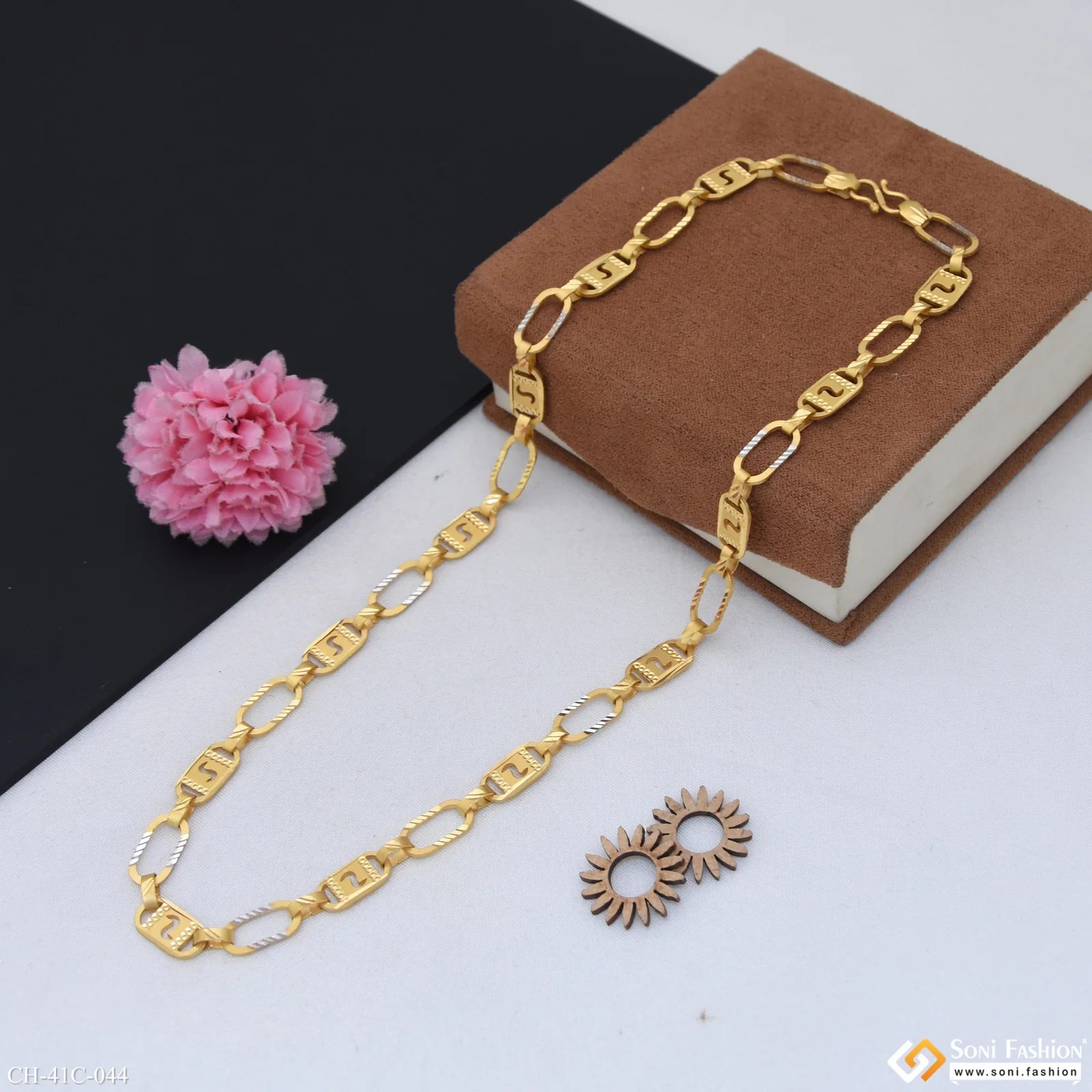 1 Gram Gold Plated S Nawabi Fancy Design High-Quality Chain for Men - Style C044 - Image 6