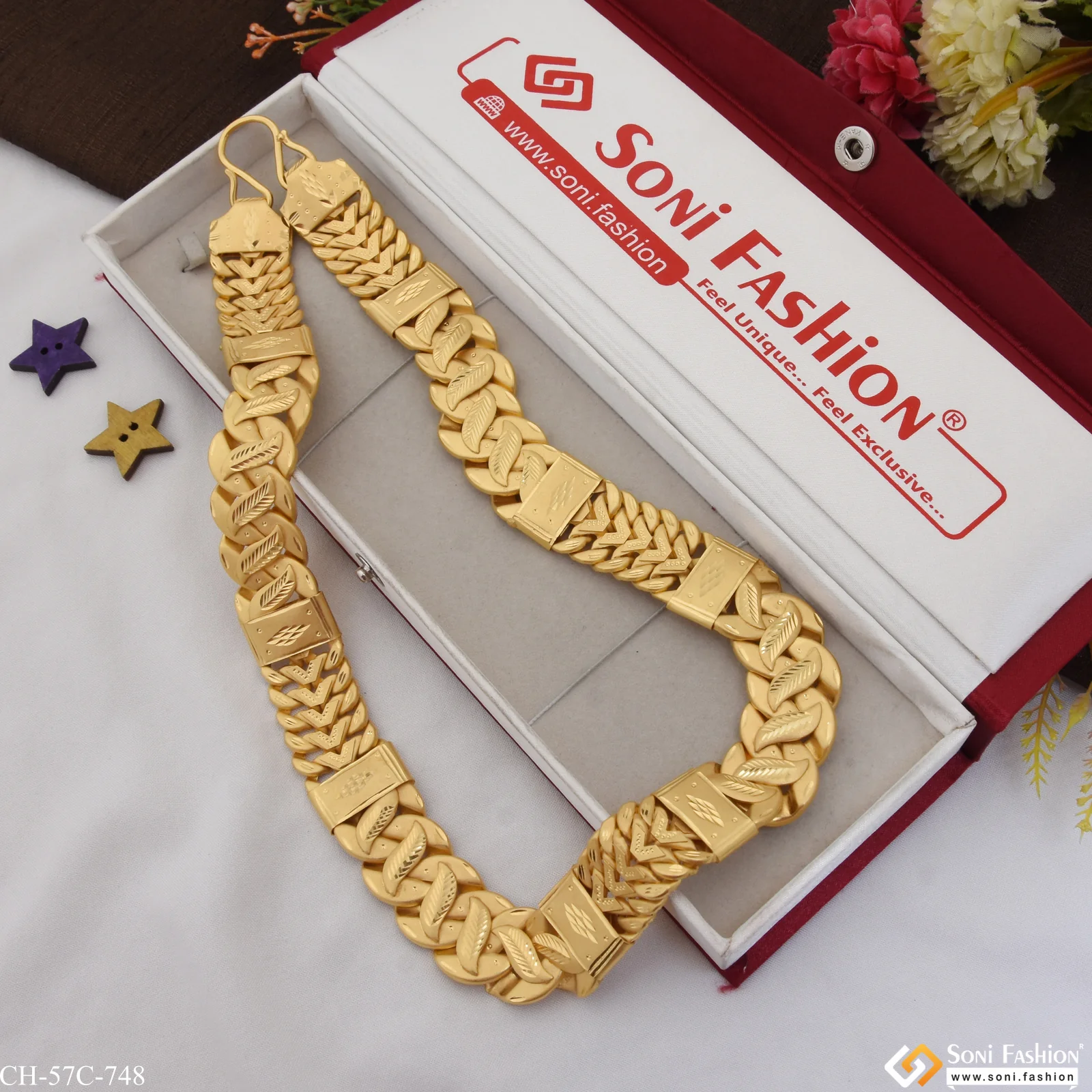 1 Gram Gold Plated v Shape Exciting Design High-quality Chain For Men - Style C748 - Image 6