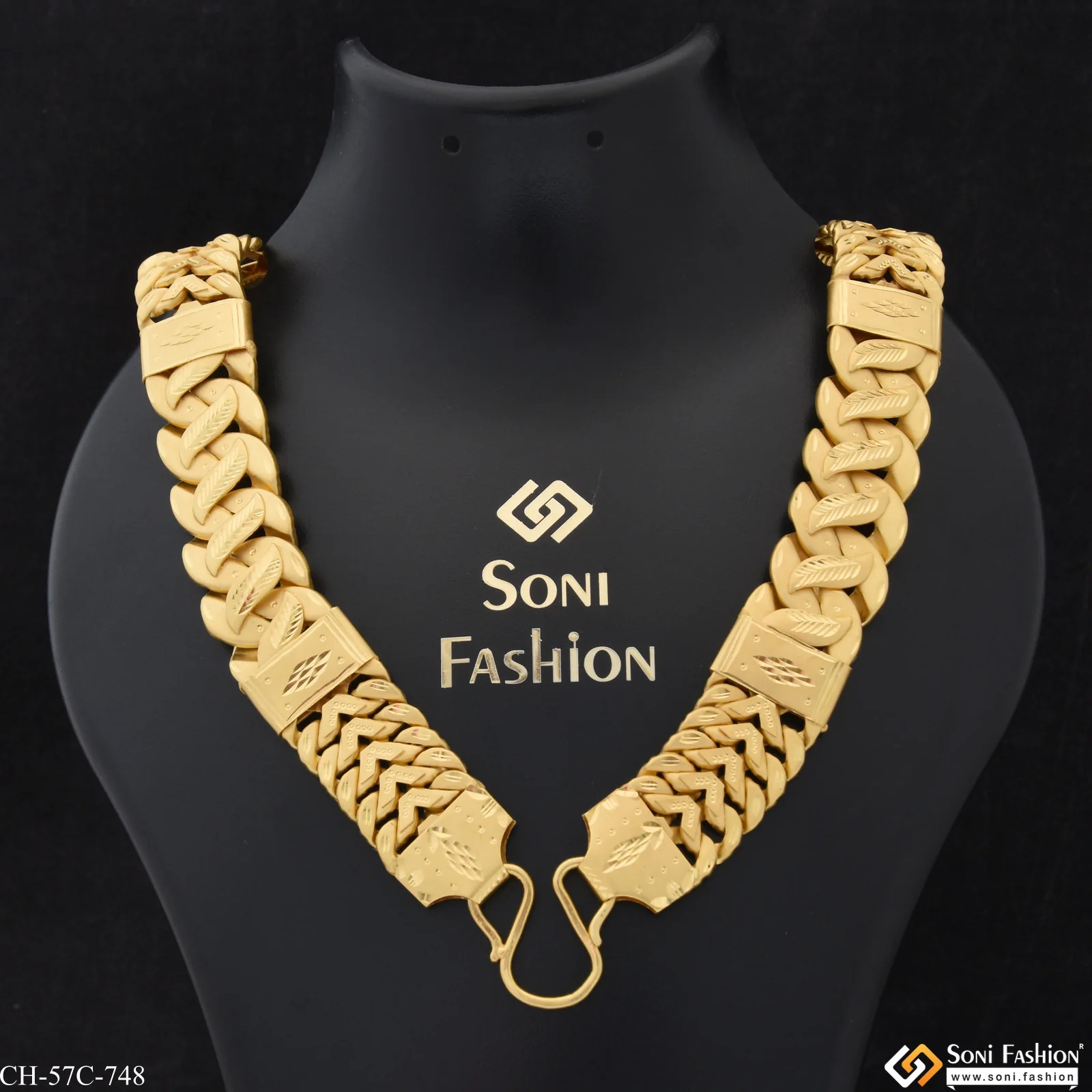1 Gram Gold Plated v Shape Exciting Design High-quality Chain For Men - Style C748 - Image 7