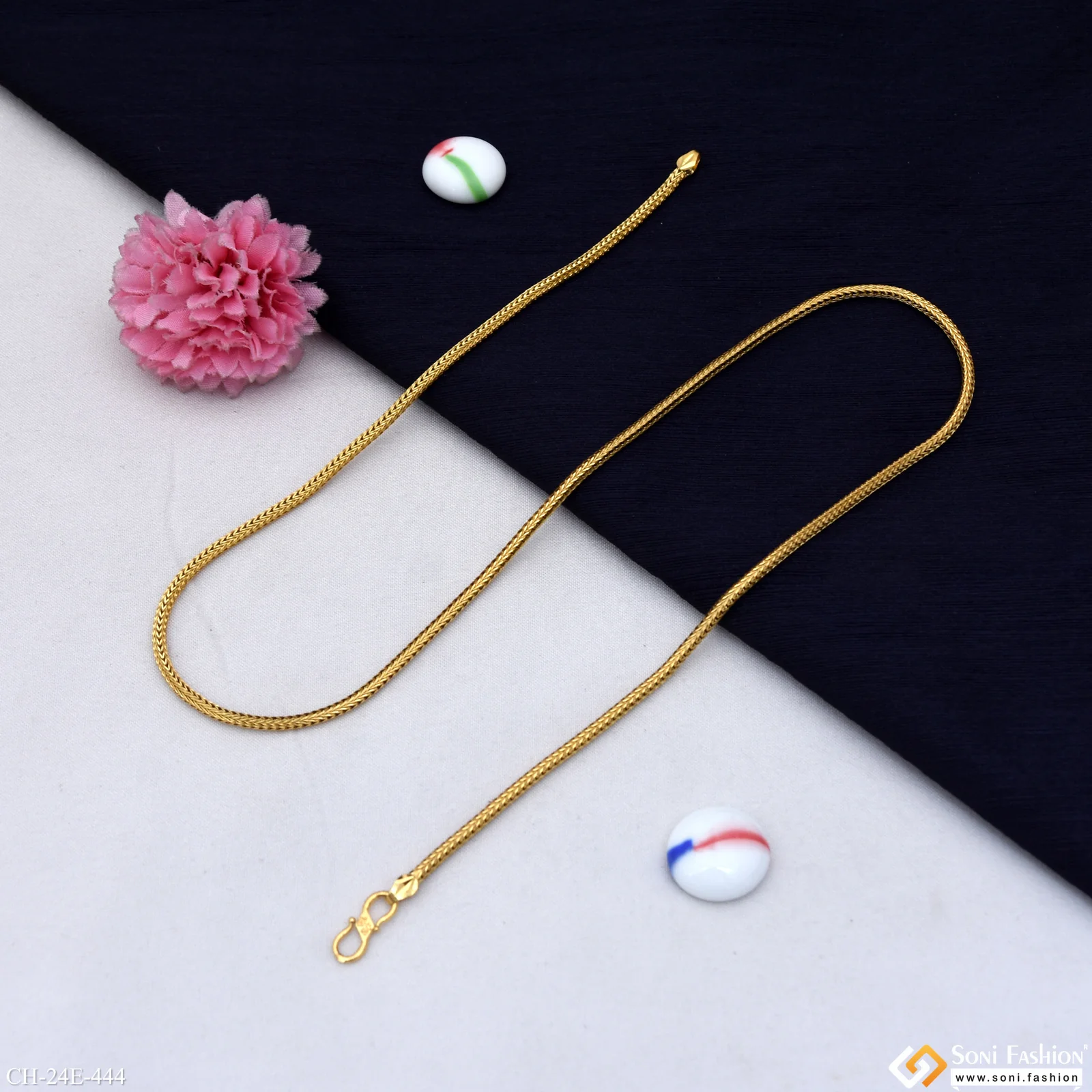 1 Gram Gold Plated Snake Chain for Men - Style E444 - Image 10