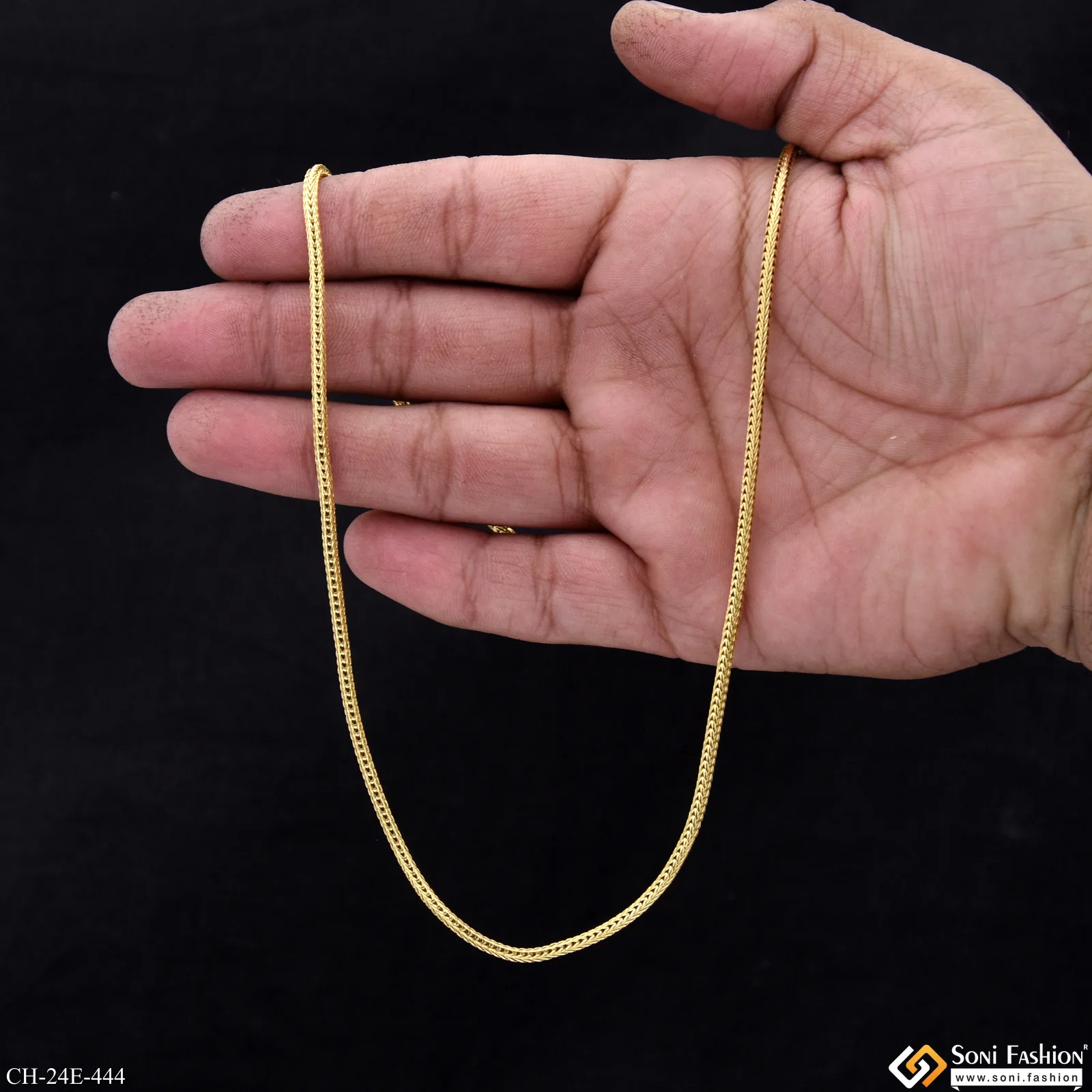 1 Gram Gold Plated Snake Chain for Men - Style E444 - Image 11