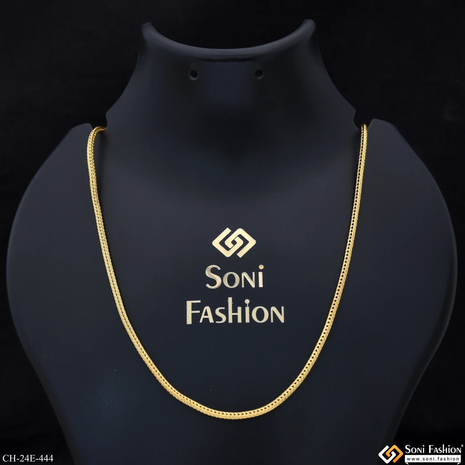 1 Gram Gold Plated Snake Chain for Men - Style E444 - Image 6