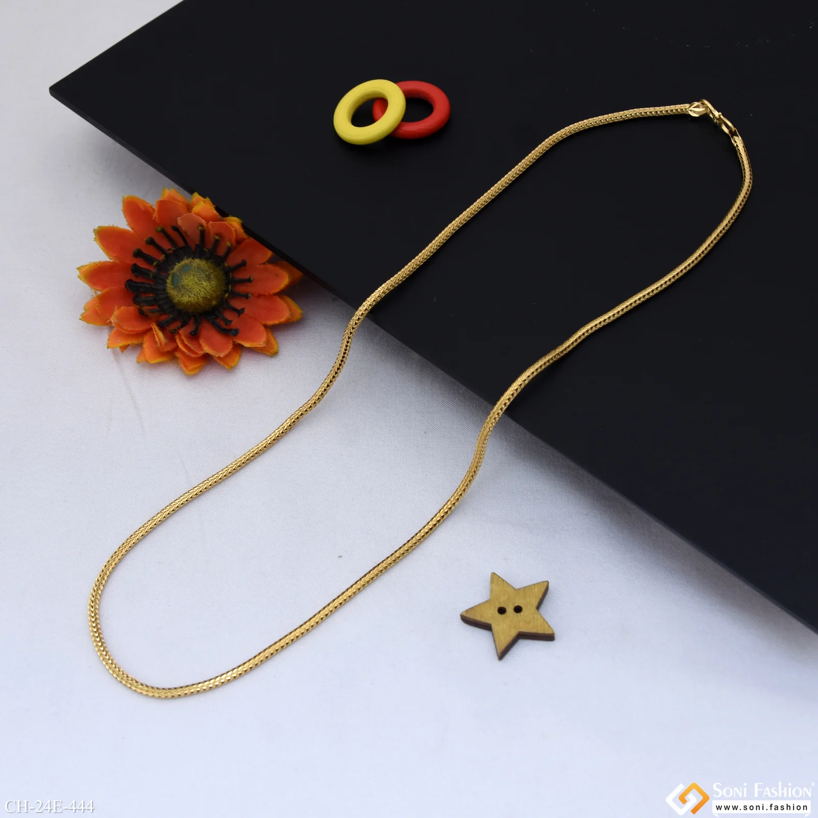 1 Gram Gold Plated Snake Chain for Men - Style E444 - Image 8