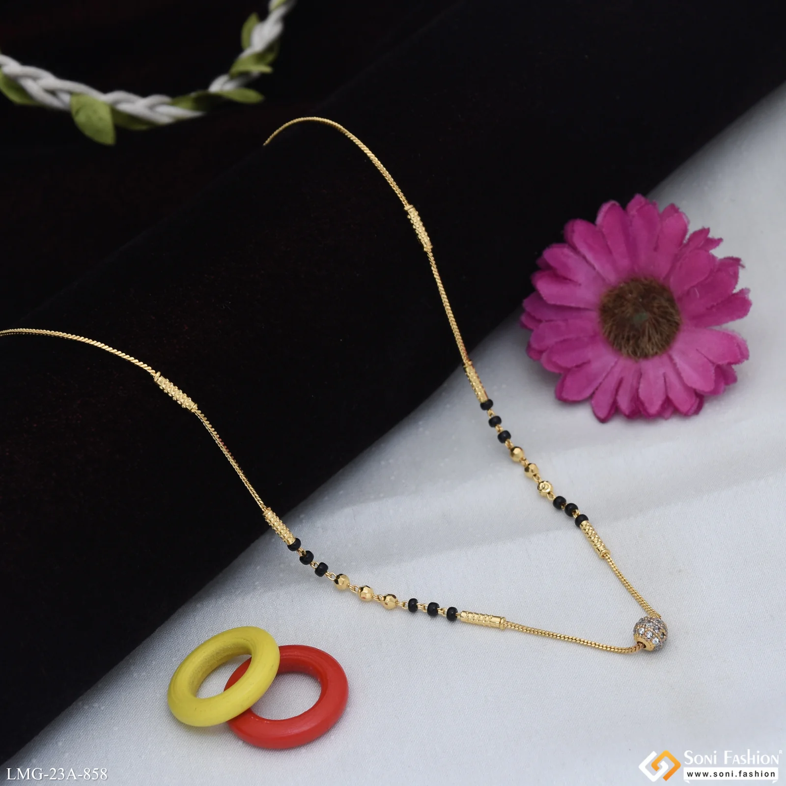 1 Gram Gold Plated Stunning Design Mangalsutra for Women - Style A858 - Image 4