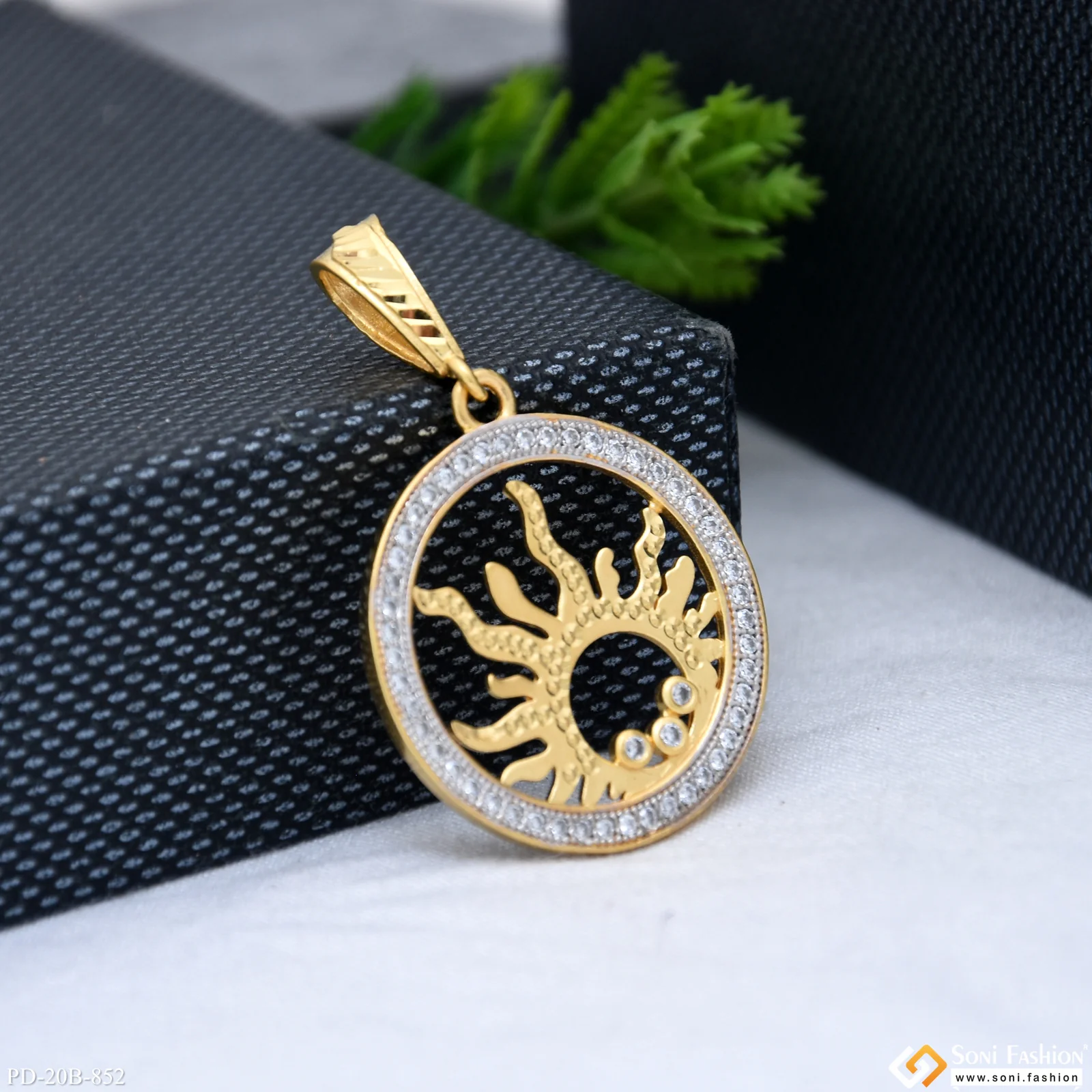 1 Gram Gold Plated Sun Prominent Design Pendant for Men - Style B852 - Image 4