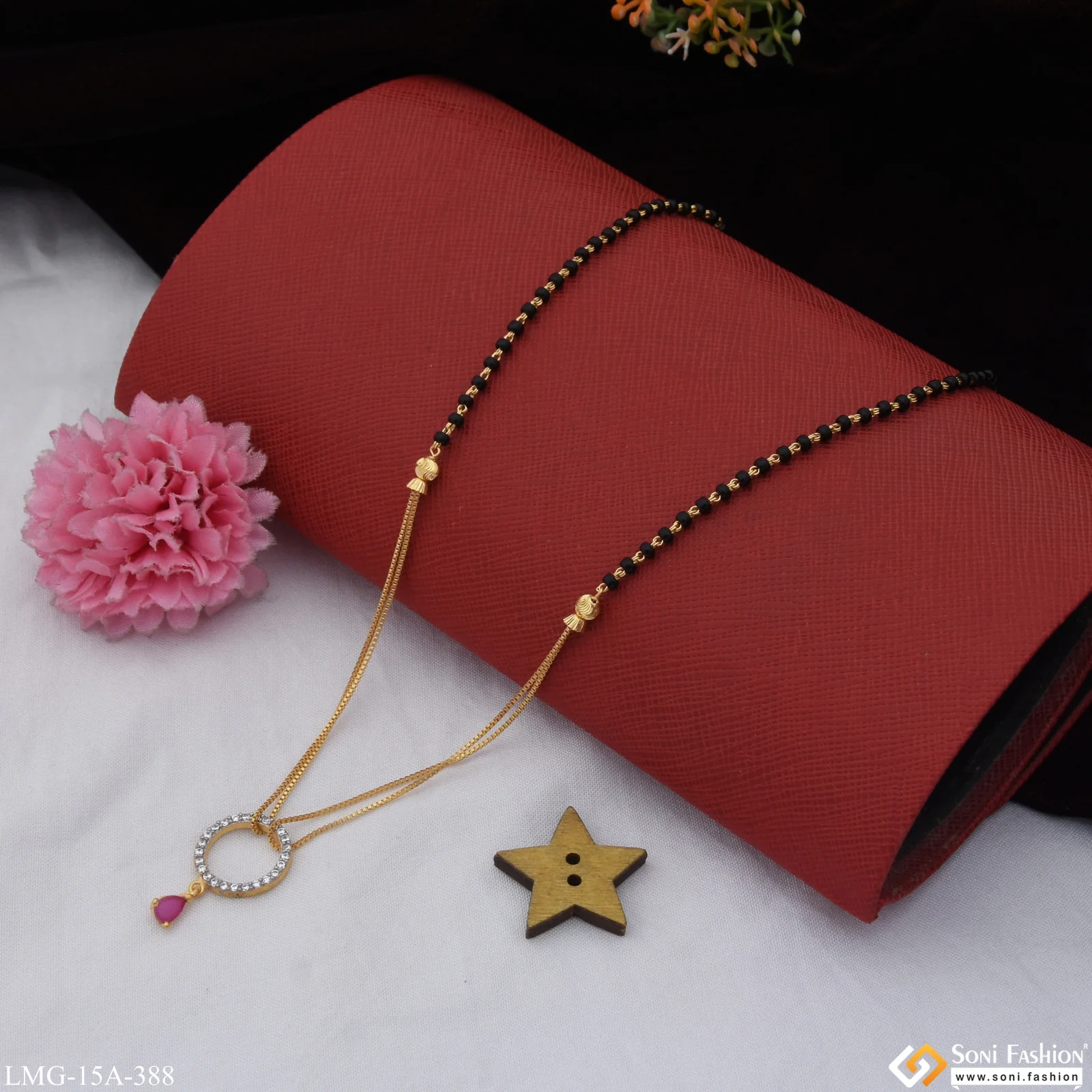 1 Gram Gold Plated Superior Quality Mangalsutra for Women - Style A388 - Image 3