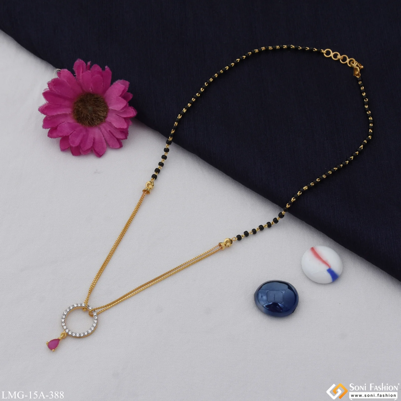 1 Gram Gold Plated Superior Quality Mangalsutra for Women - Style A388 - Image 5