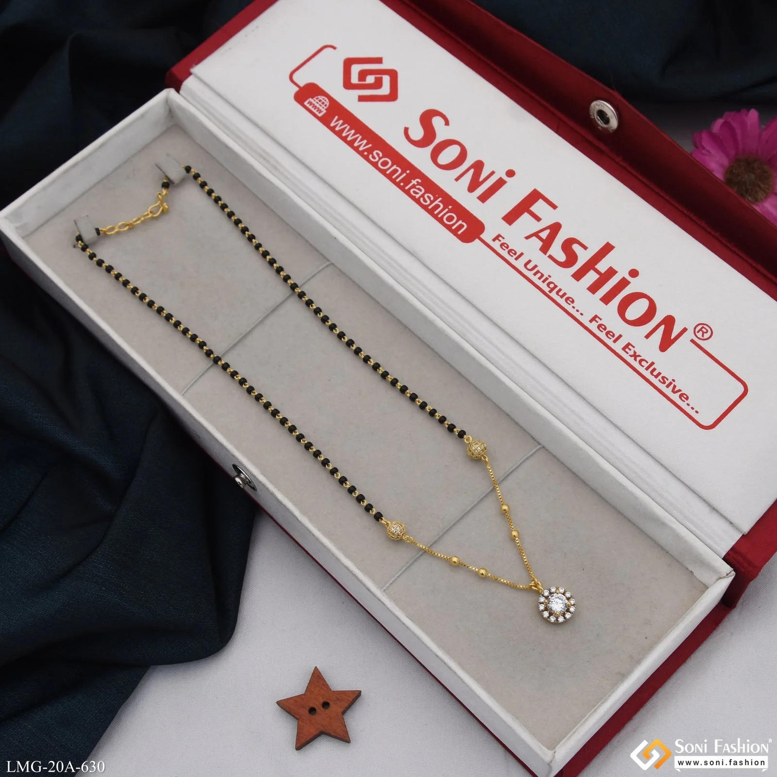 1 Gram Gold Plated Superior Quality Mangalsutra for Women - Style A630 - Image 2