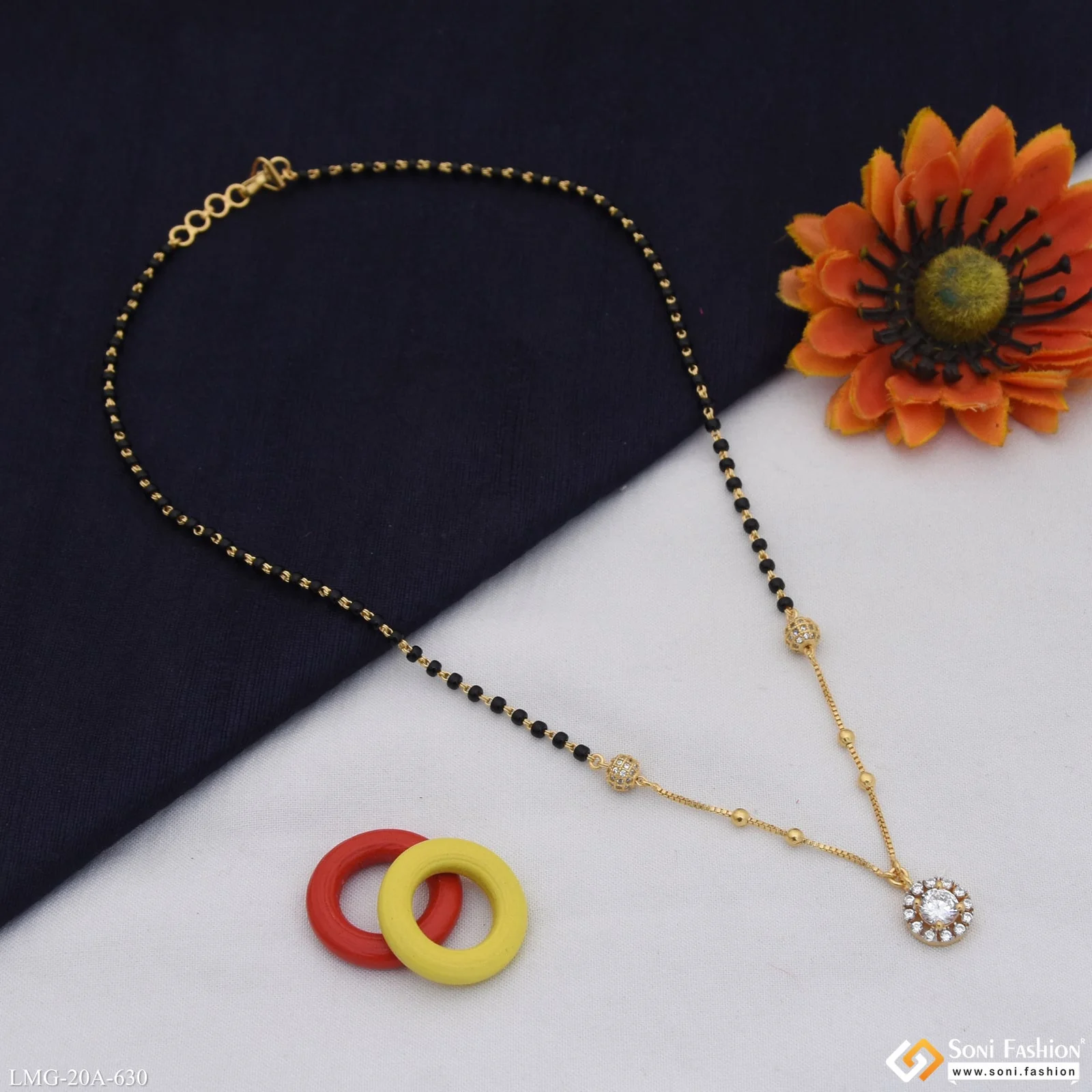 1 Gram Gold Plated Superior Quality Mangalsutra for Women - Style A630 - Image 3