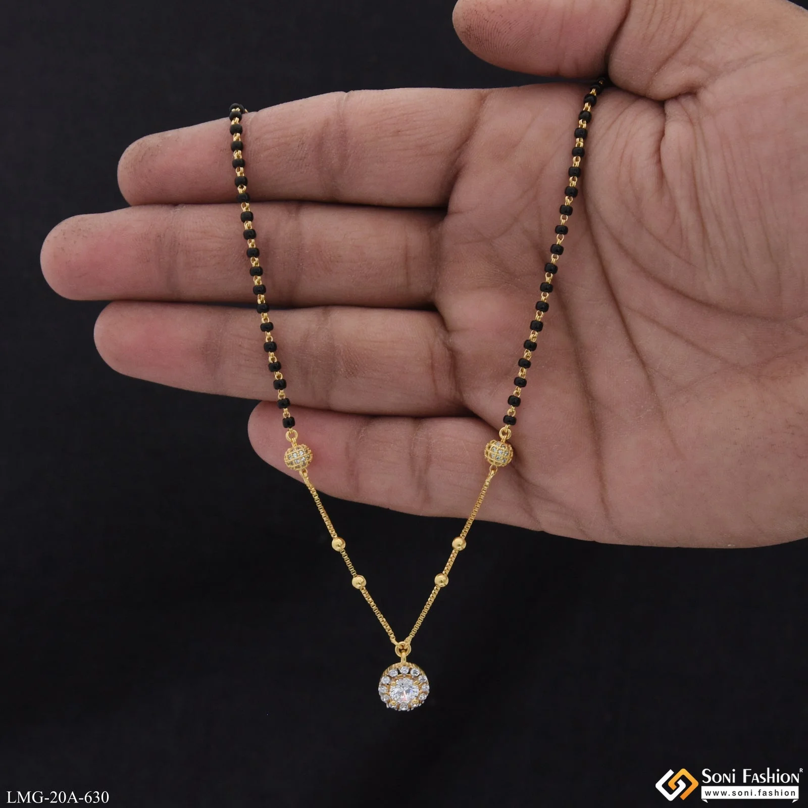 1 Gram Gold Plated Superior Quality Mangalsutra for Women - Style A630 - Image 5