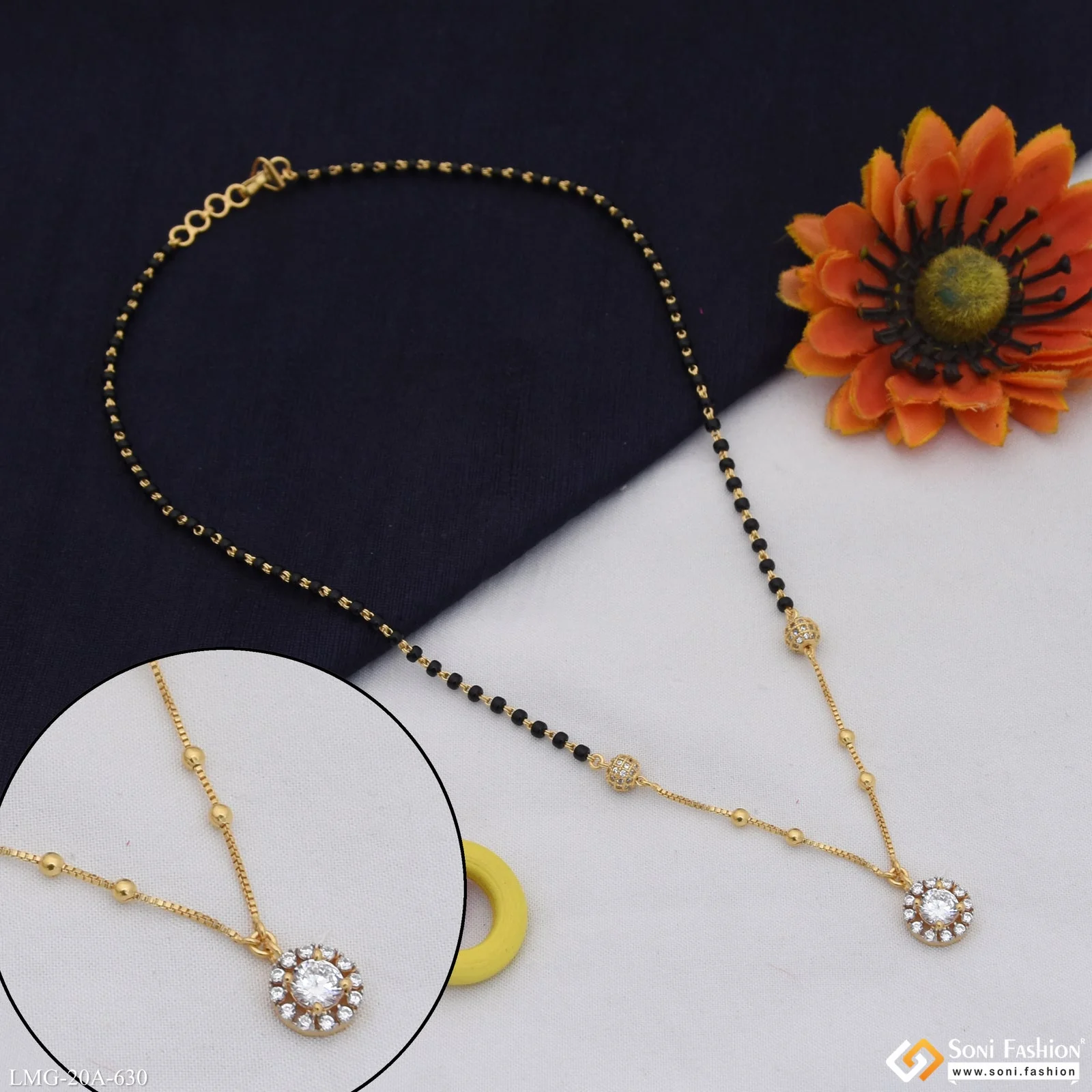 1 Gram Gold Plated Superior Quality Mangalsutra for Women - Style A630 - Image 6