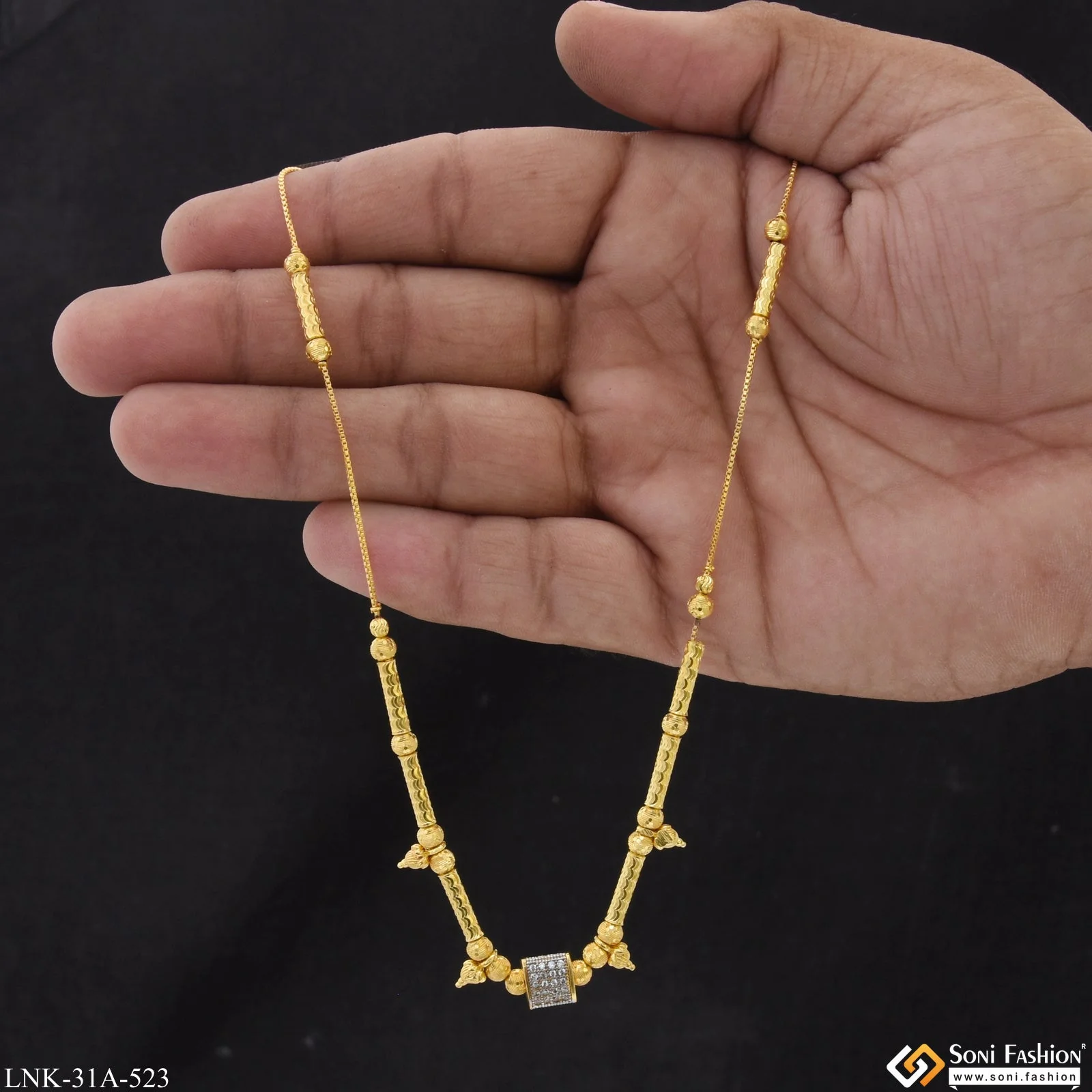 1 Gram Gold Plated Superior Quality Necklace for Ladies - Style A523 - Image 5