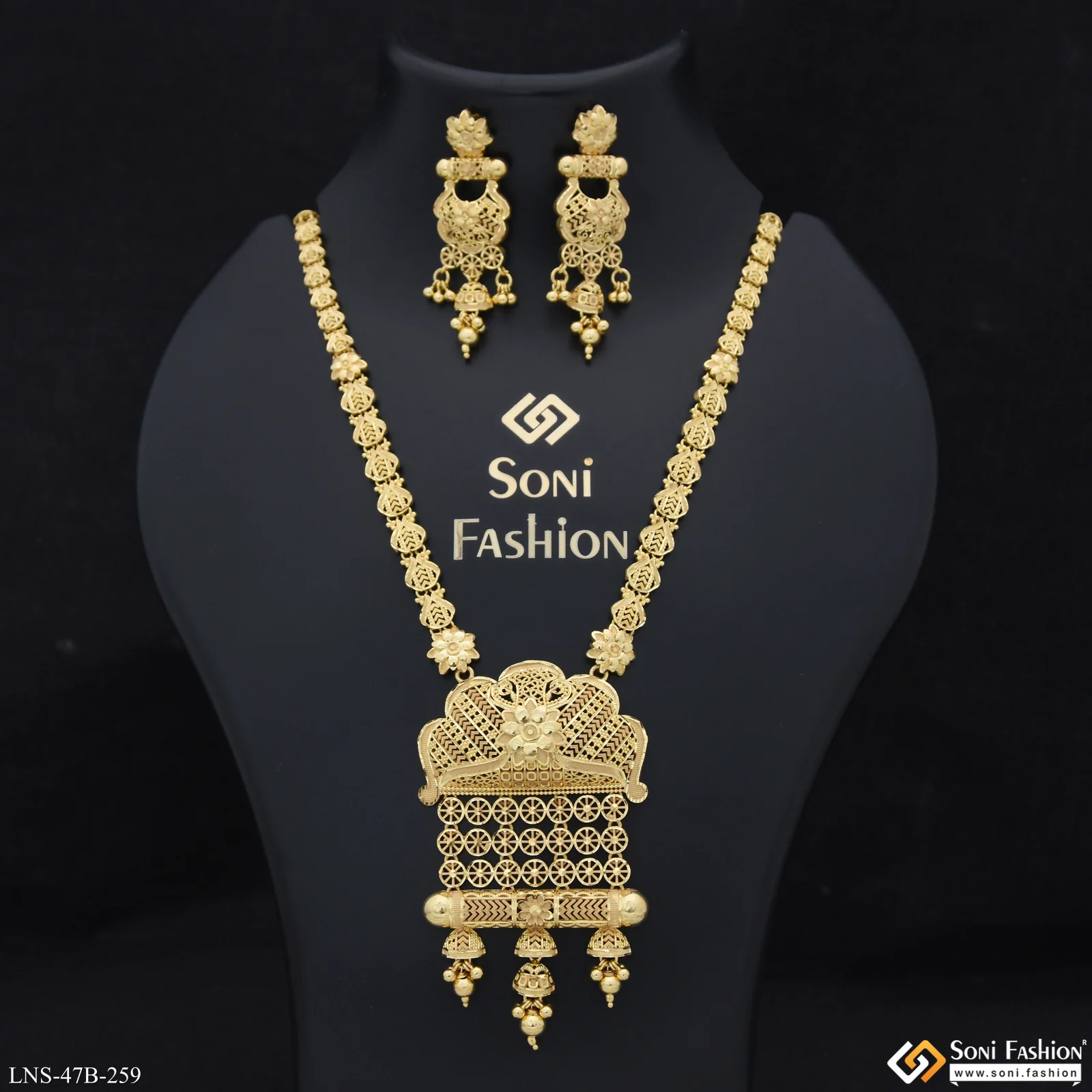 1 Gram Gold Plated Superior Quality Necklace Set for Women - Style B259