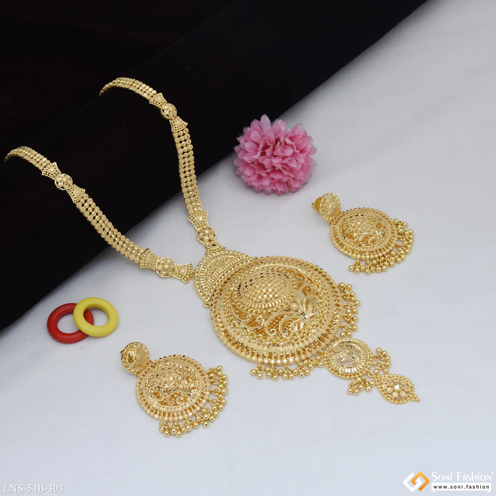 1 Gram Gold Plated Superior Quality Necklace Set for Women - Style B303 - Image 4