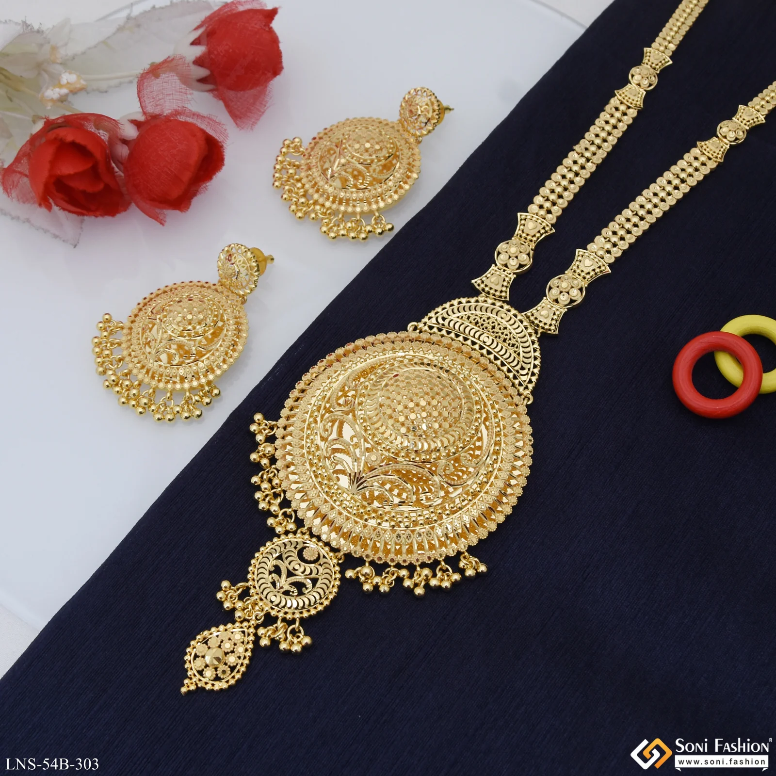 1 Gram Gold Plated Superior Quality Necklace Set for Women - Style B303 - Image 5