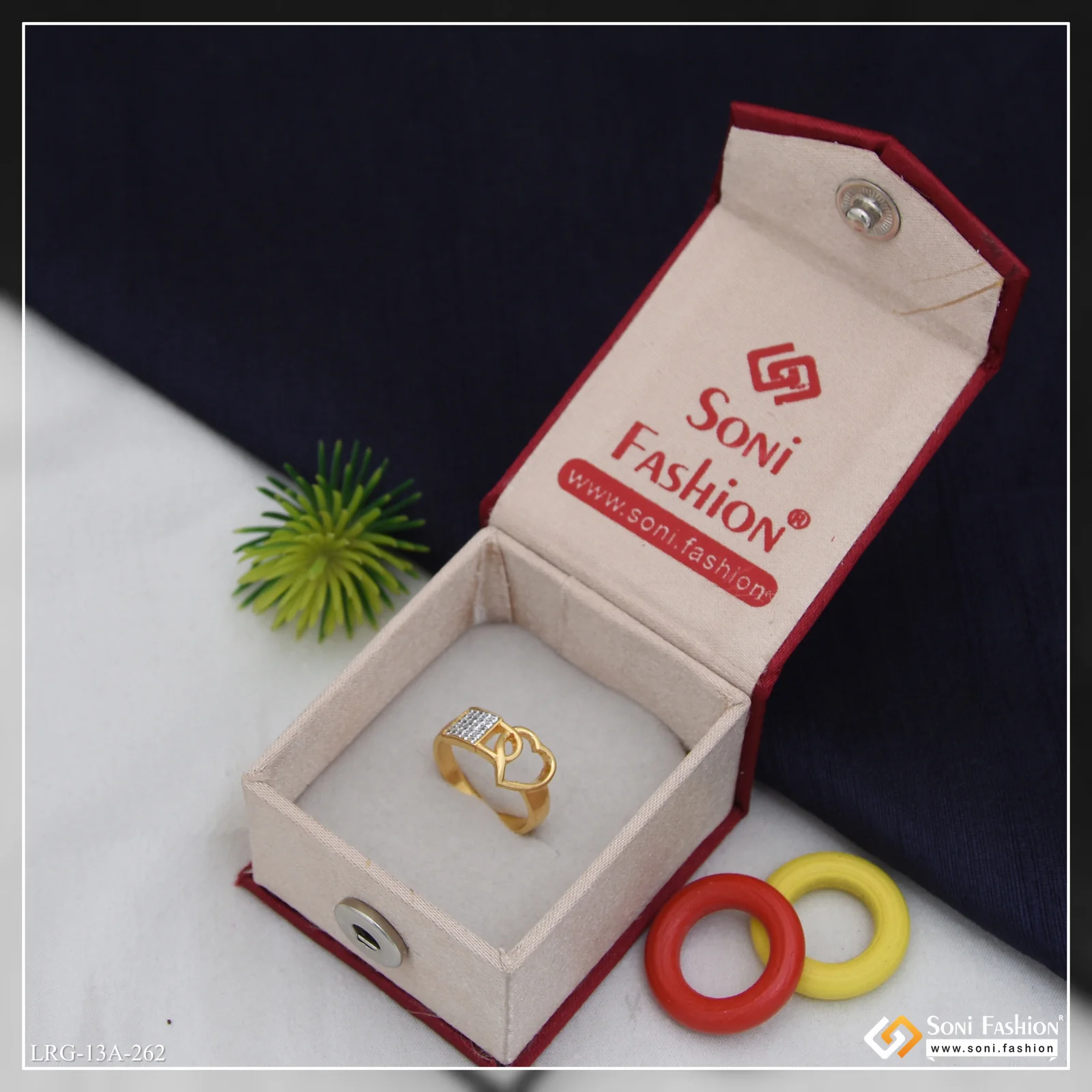 1 Gram Gold Plated Superior Quality Ring for Ladies - Style A262 - Image 2