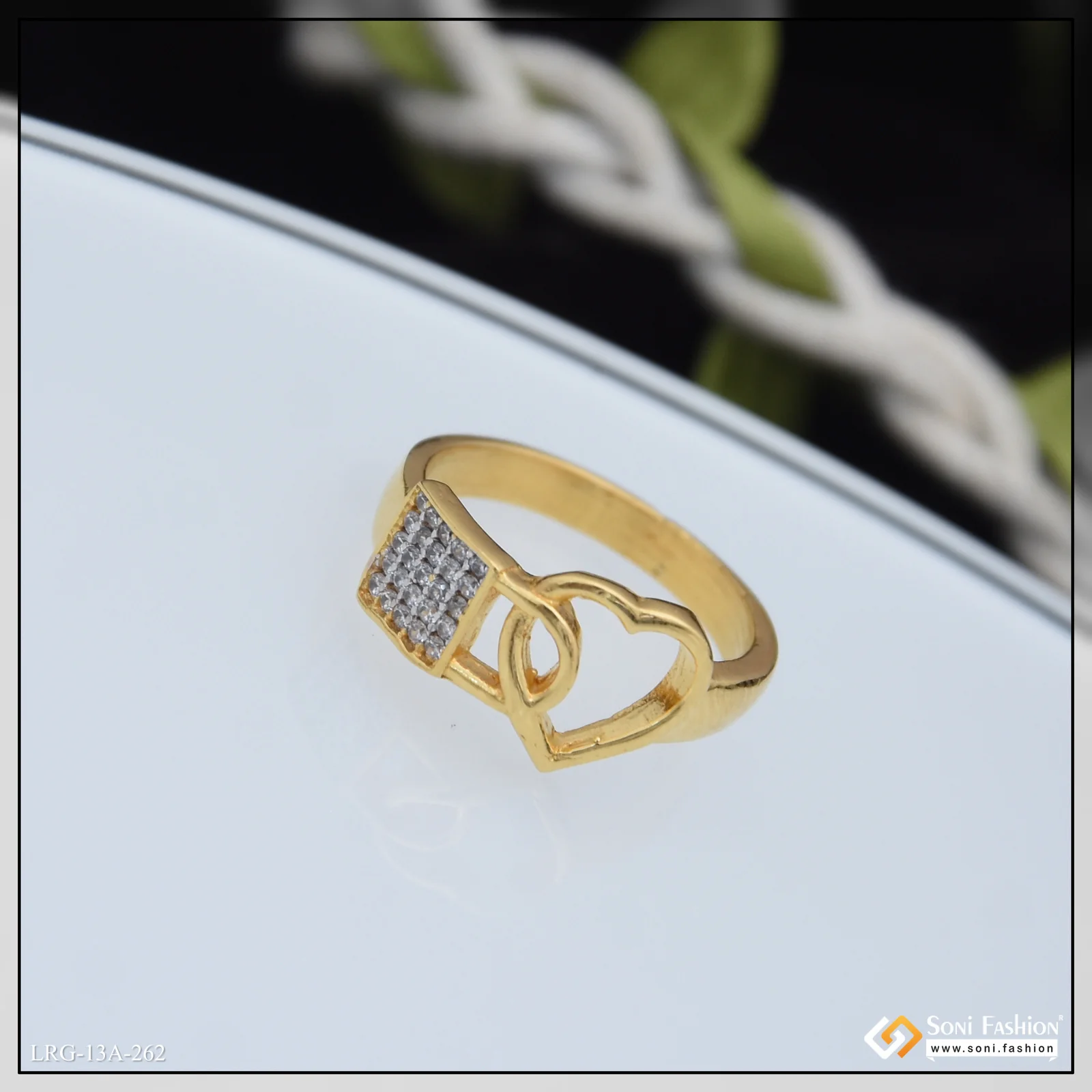 1 Gram Gold Plated Superior Quality Ring for Ladies - Style A262 - Image 5