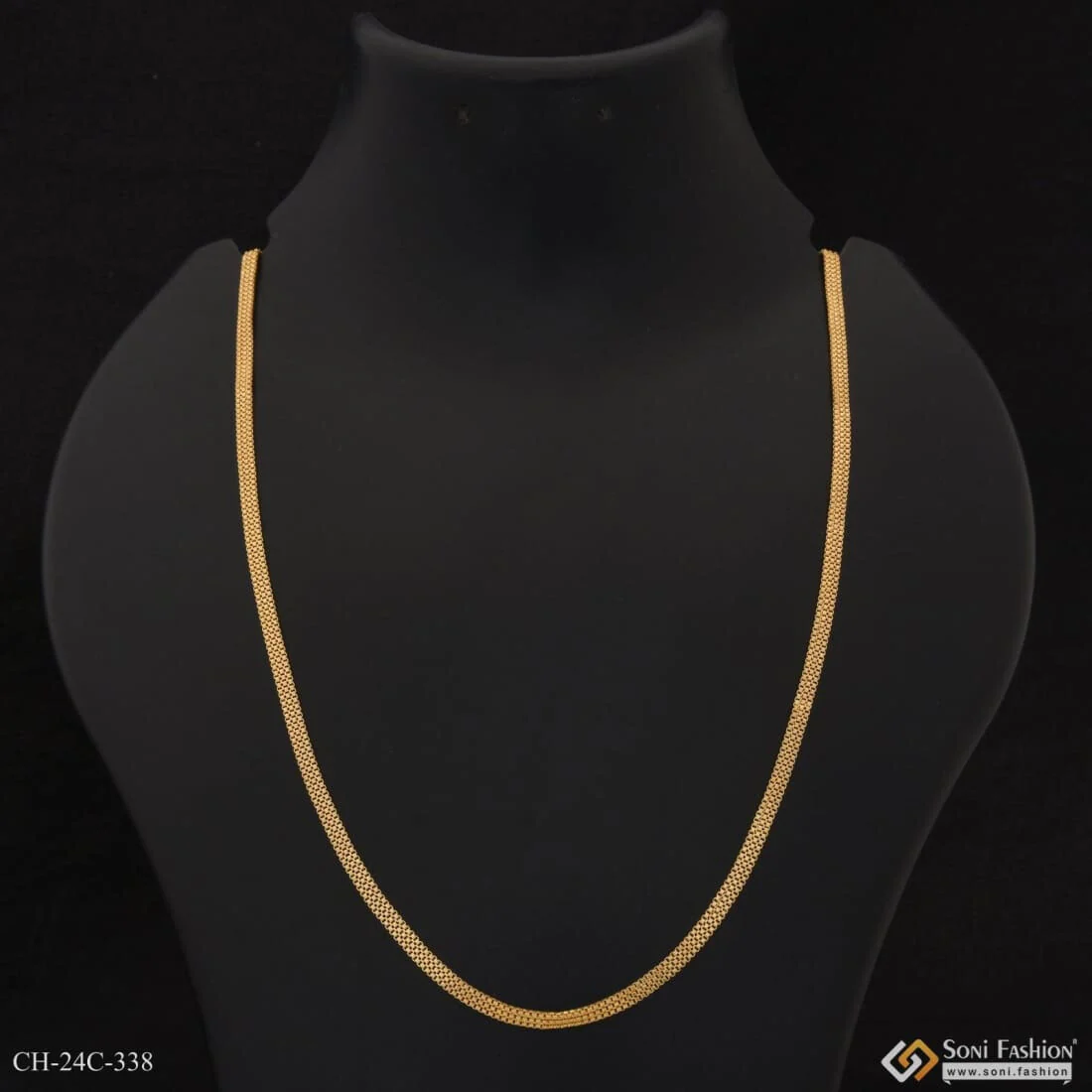 1 Gram Gold Plated Unique Design Premium-Grade Quality Chain for Men - Style C338 - Image 6