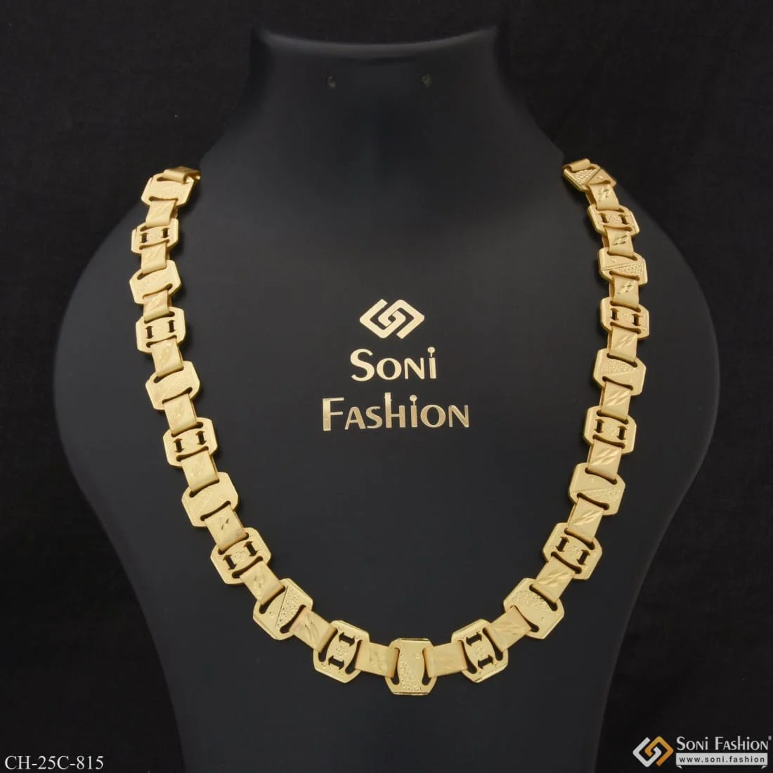 2 Arrow Charming Design Premium-Grade Quality Gold Plated Chain for Men - Style C815 - Image 2