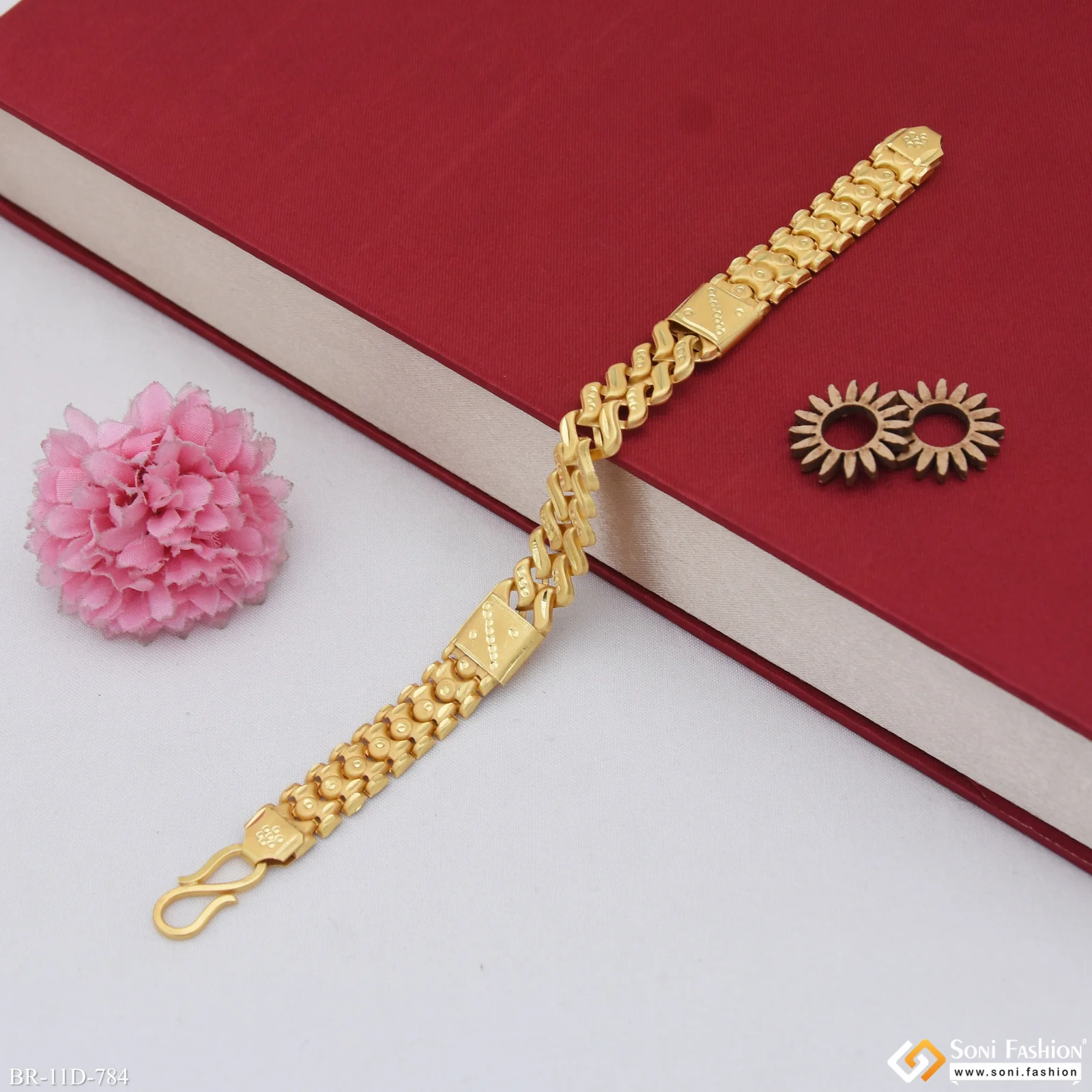 2 In 1 Best Quality Gold Plated Pokal Bracelet for Men - Style D784 - Image 5