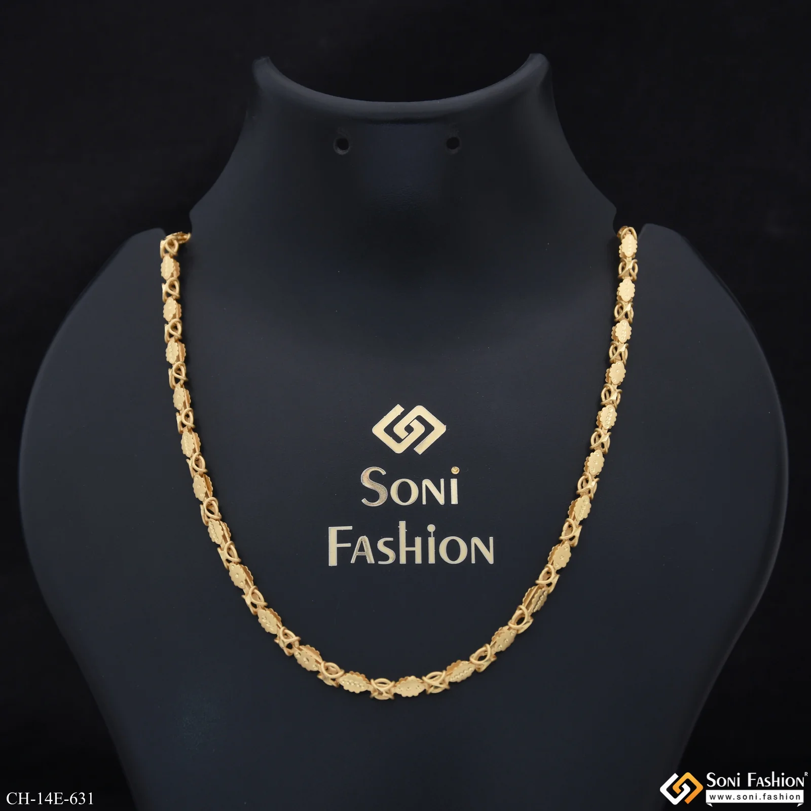 2 In 1 Delicate Design Gold Plated Chain for Men - Style E631
