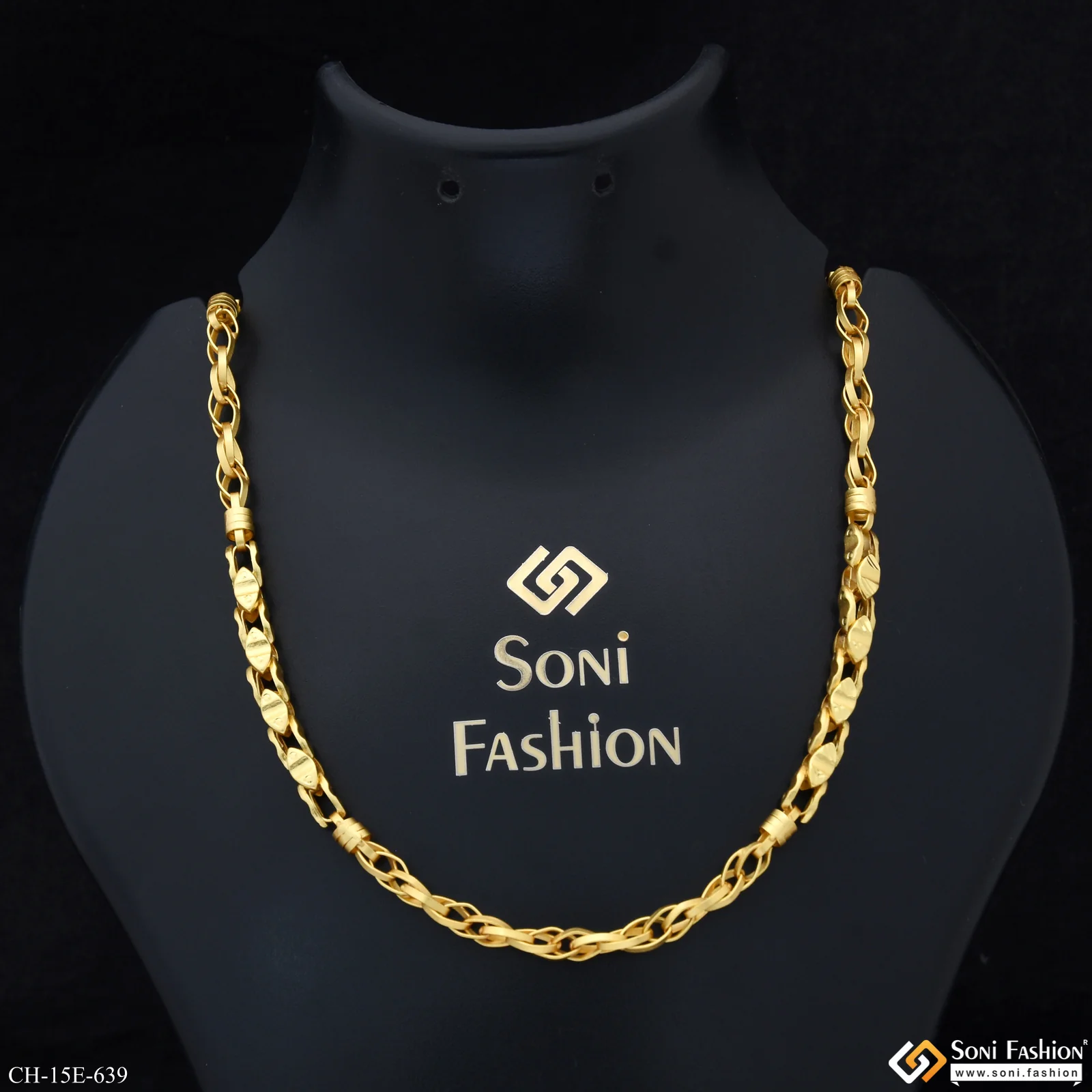 2 In 1 Gold Plated Chain for Men - Style E639