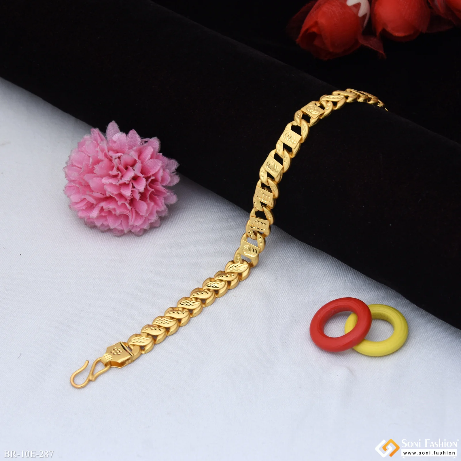 2 In 1 Gold Plated Pokal Bracelet for Men - Style E287 - Image 3
