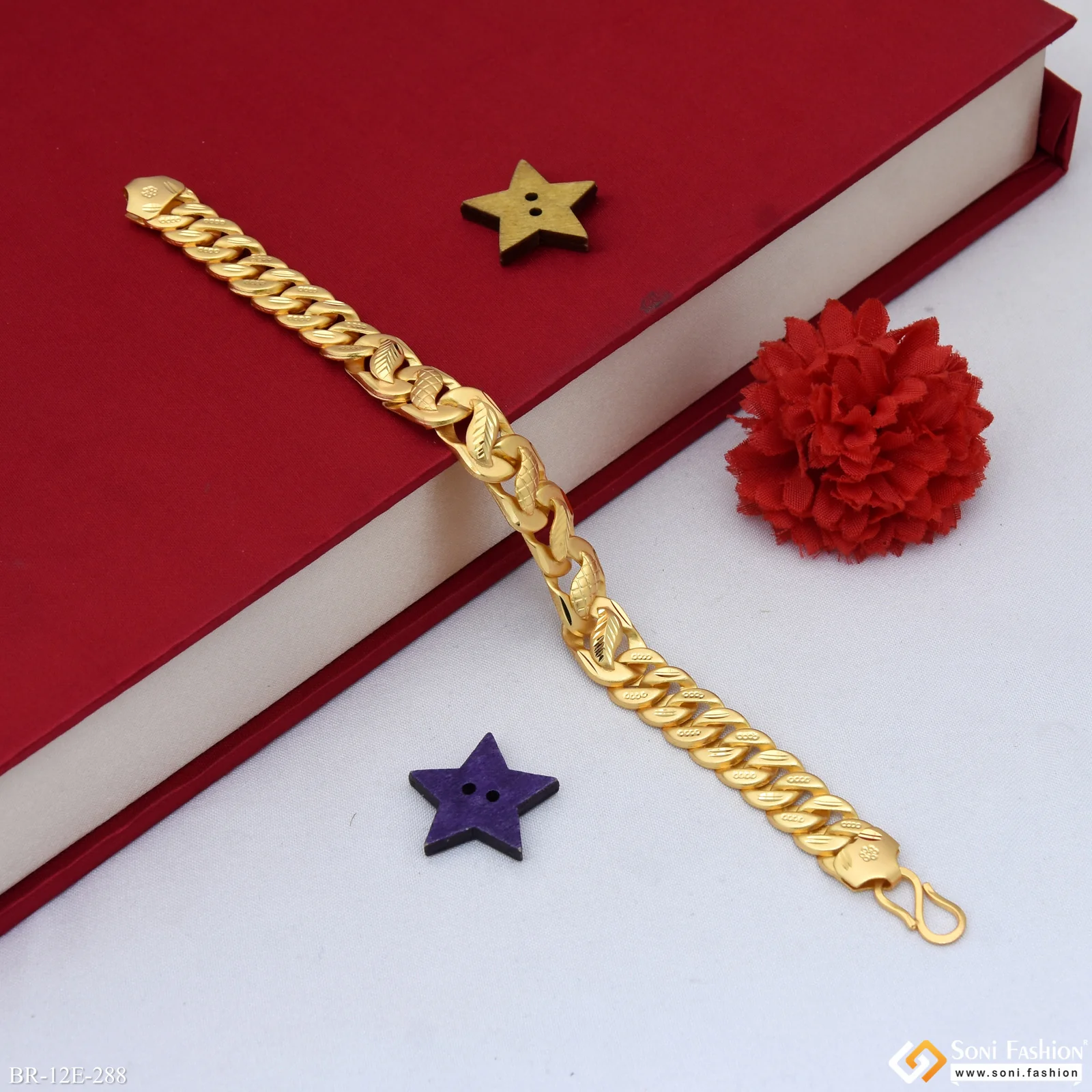 2 In 1 Gold Plated Pokal Bracelet for Men - Style E288 - Image 4