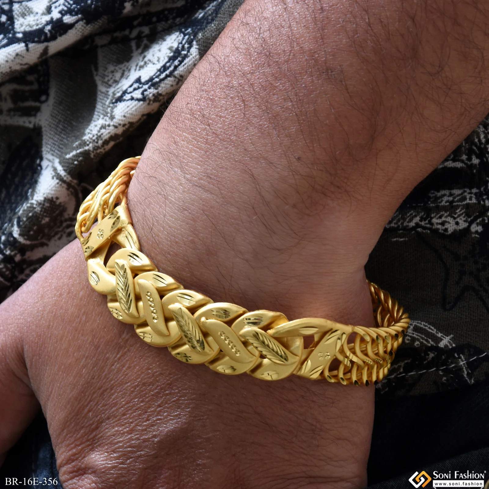 2 in 1 pokal bracelet Excellent Design Gold Plated Bracelet for Men - Style E356