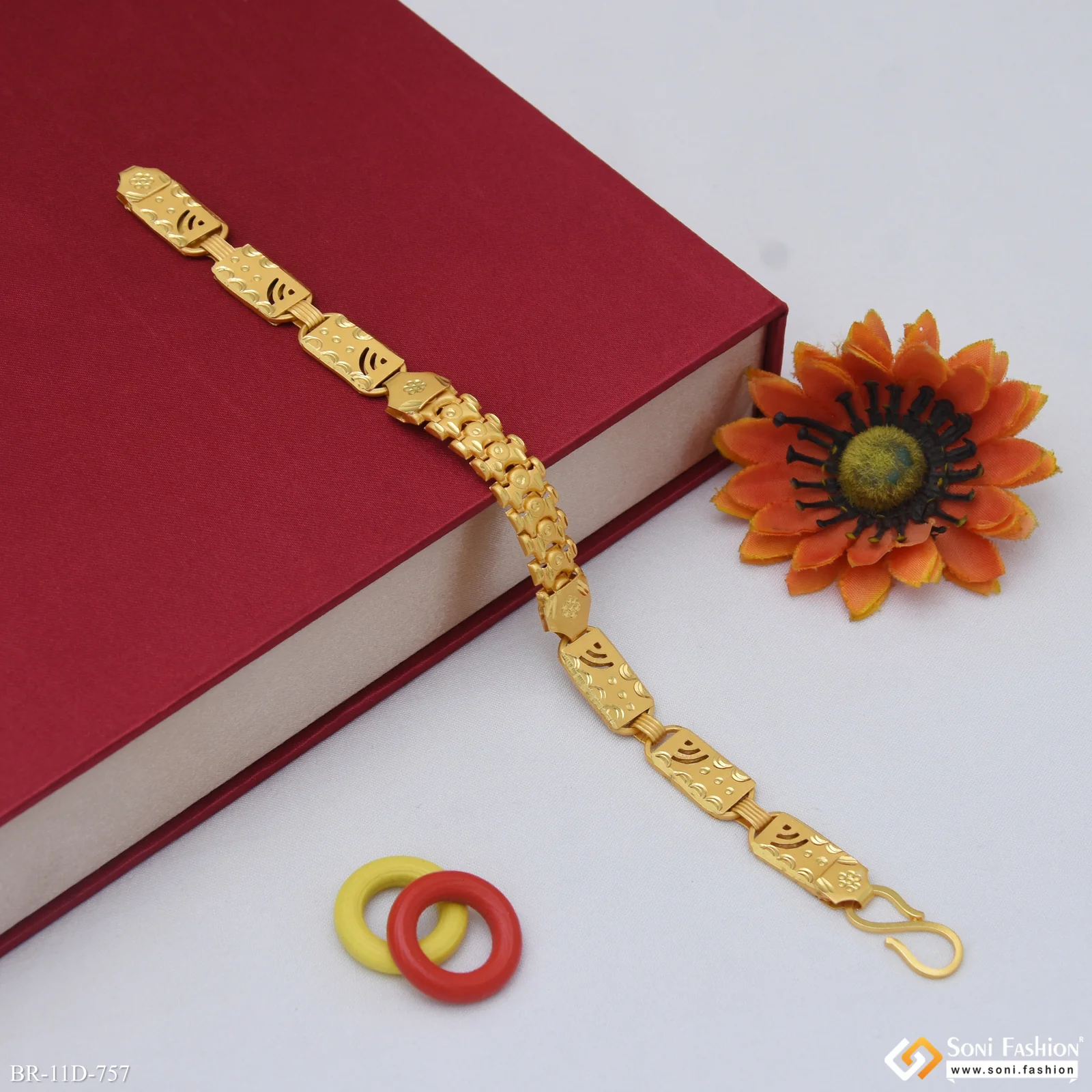 2 In 1 Popular Design Gold Plated Pokal Nawabi Bracelet for Men - Style D757 - Image 3