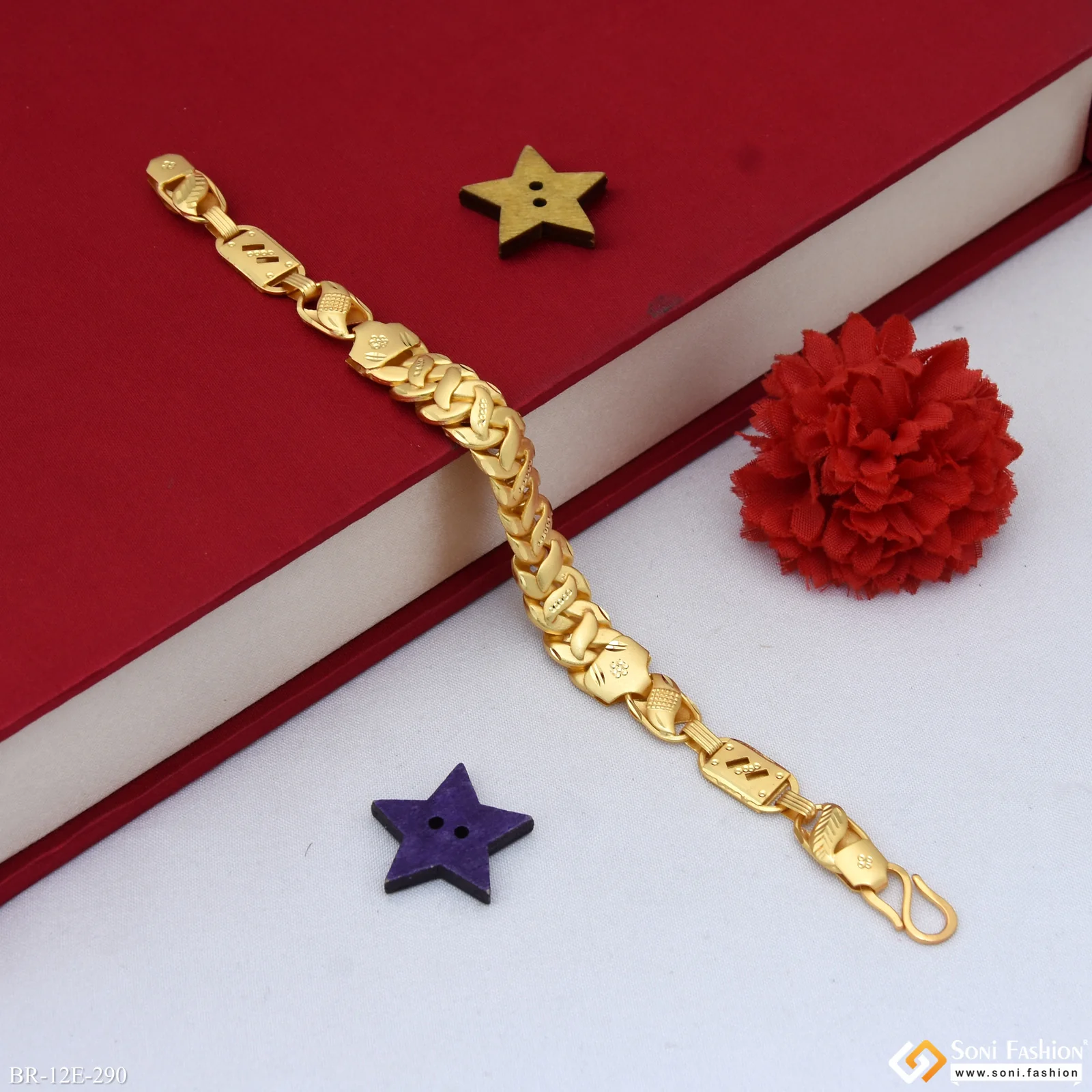 3 In 1 Latest Design Gold Plated Pokal Bracelet - Style E290 - Image 4