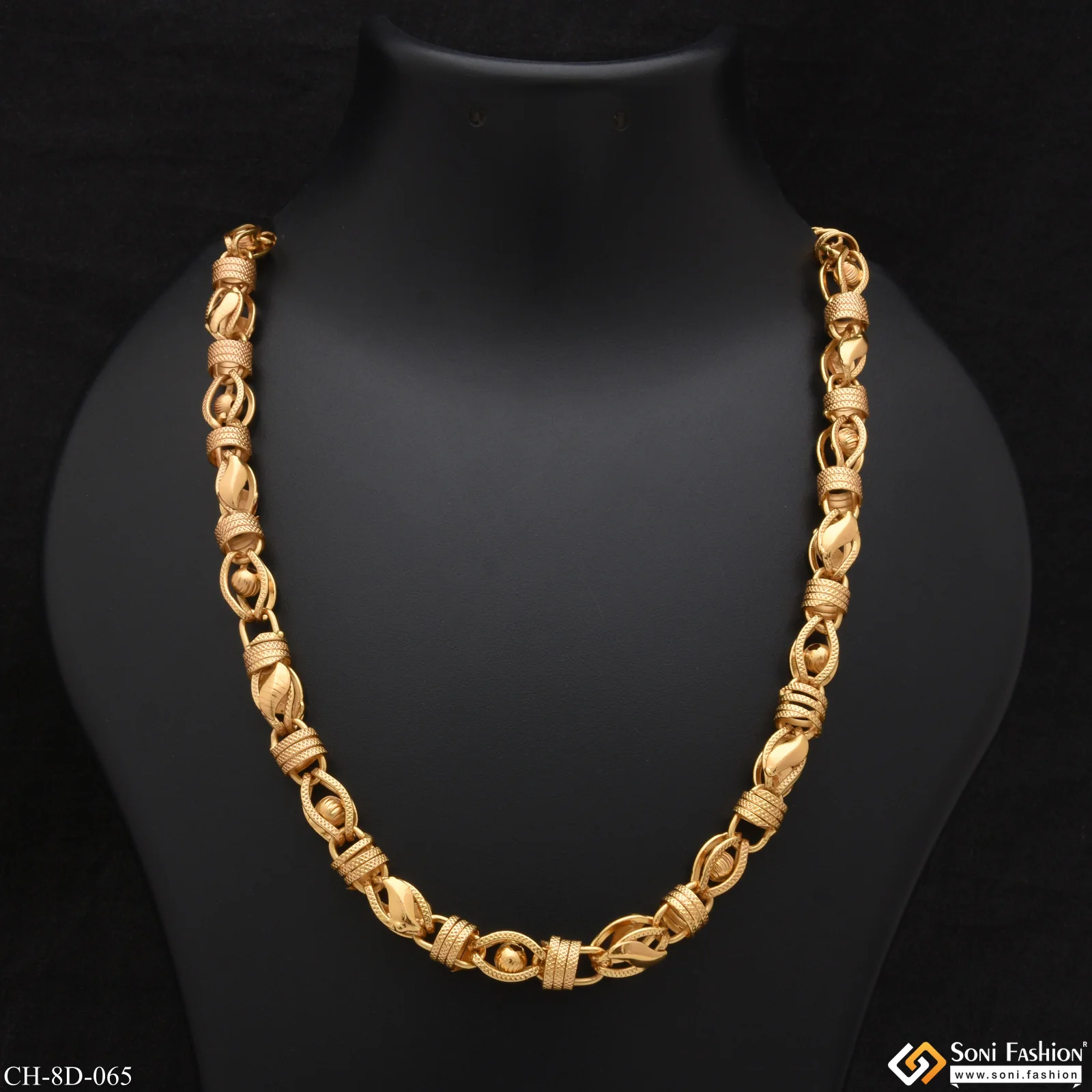3D - Ball Exquisite Design High-Quality Gold Plated Chain for Men - Style D065 - Image 5