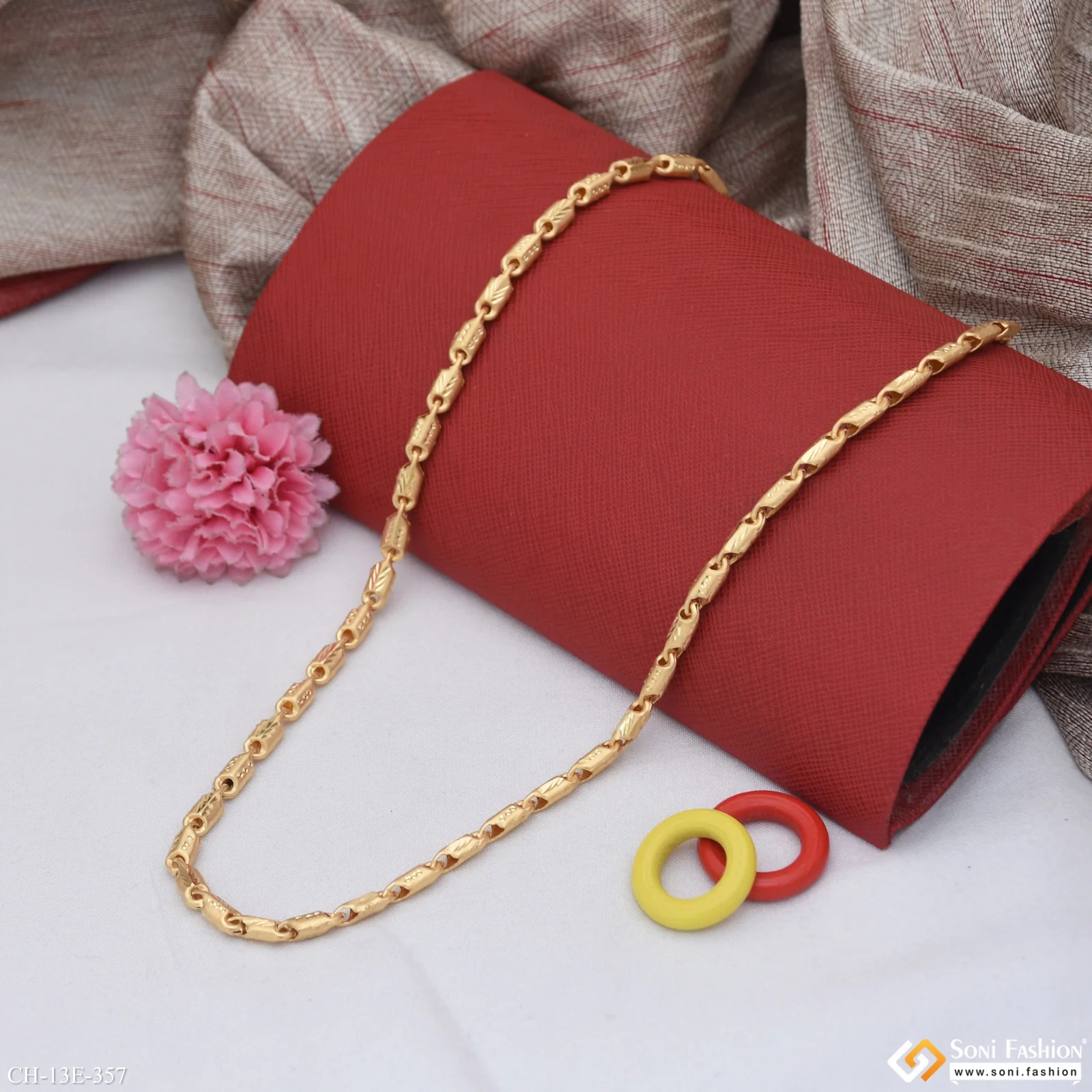 Amazing Design Gold Plated Chain for Men - Style E357 - Image 3